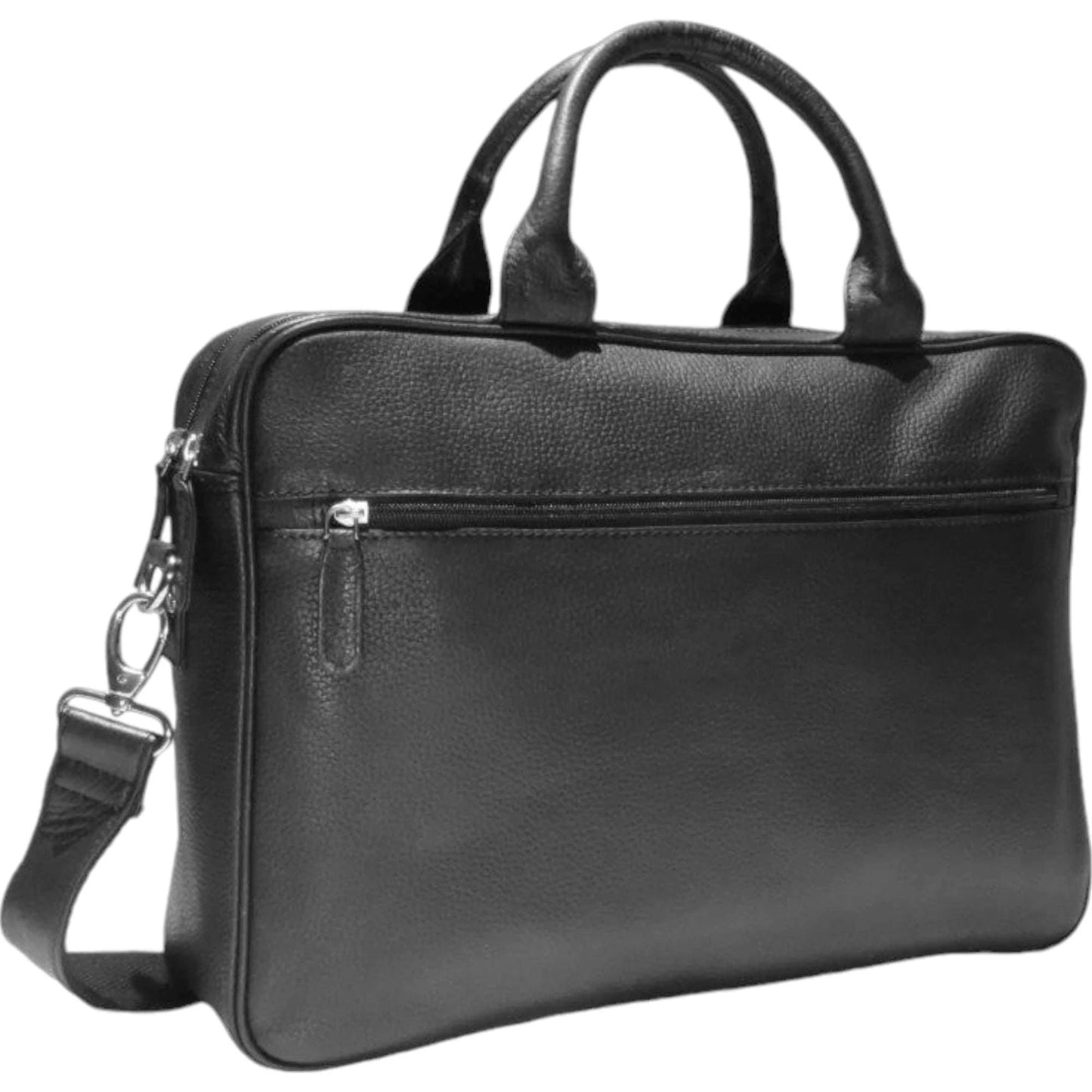Dermata Aktentasche aus Vollrindleder 41 cm -schwarz KOFFER-PLUS.COM