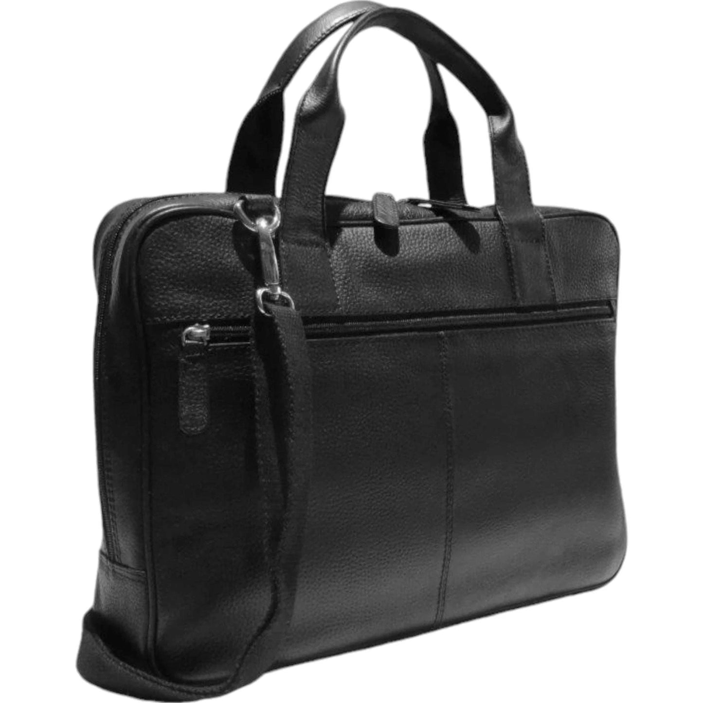 Dermata Laptoptasche aus Vollrindleder 41 cm -schwarz KOFFER-PLUS.COM