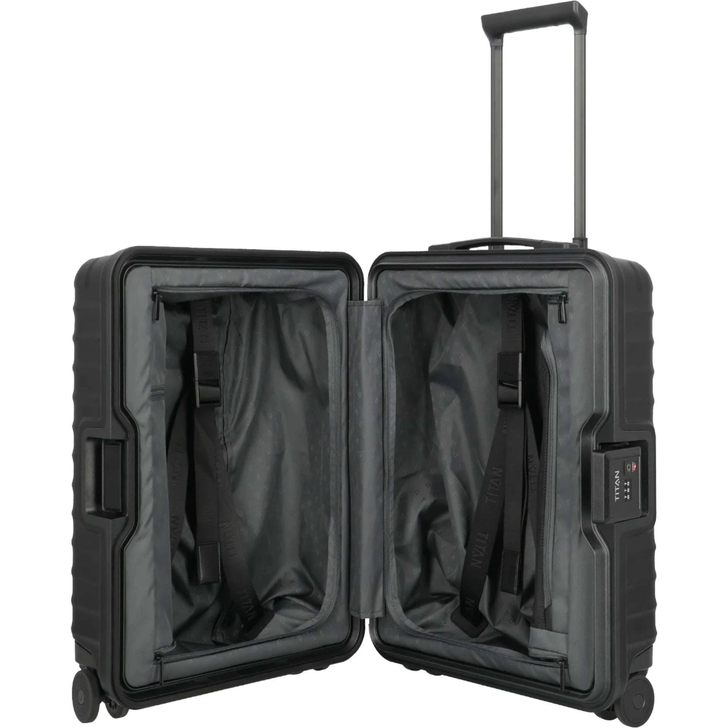 TITAN OVERSEAS 4-Rad-Handgepäck-Trolley S+ 55 cm -Nightshade Black KOFFER-PLUS.COM