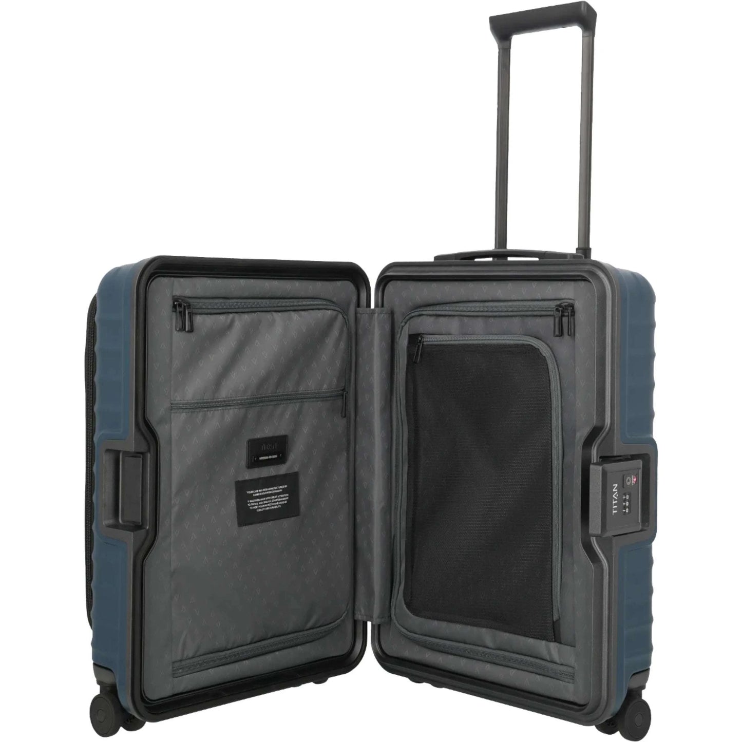 TITAN OVERSEAS 4-Rad-Bordtrolley S+ mit Vortasche 55 cm -Midnight blue KOFFER-PLUS.COM