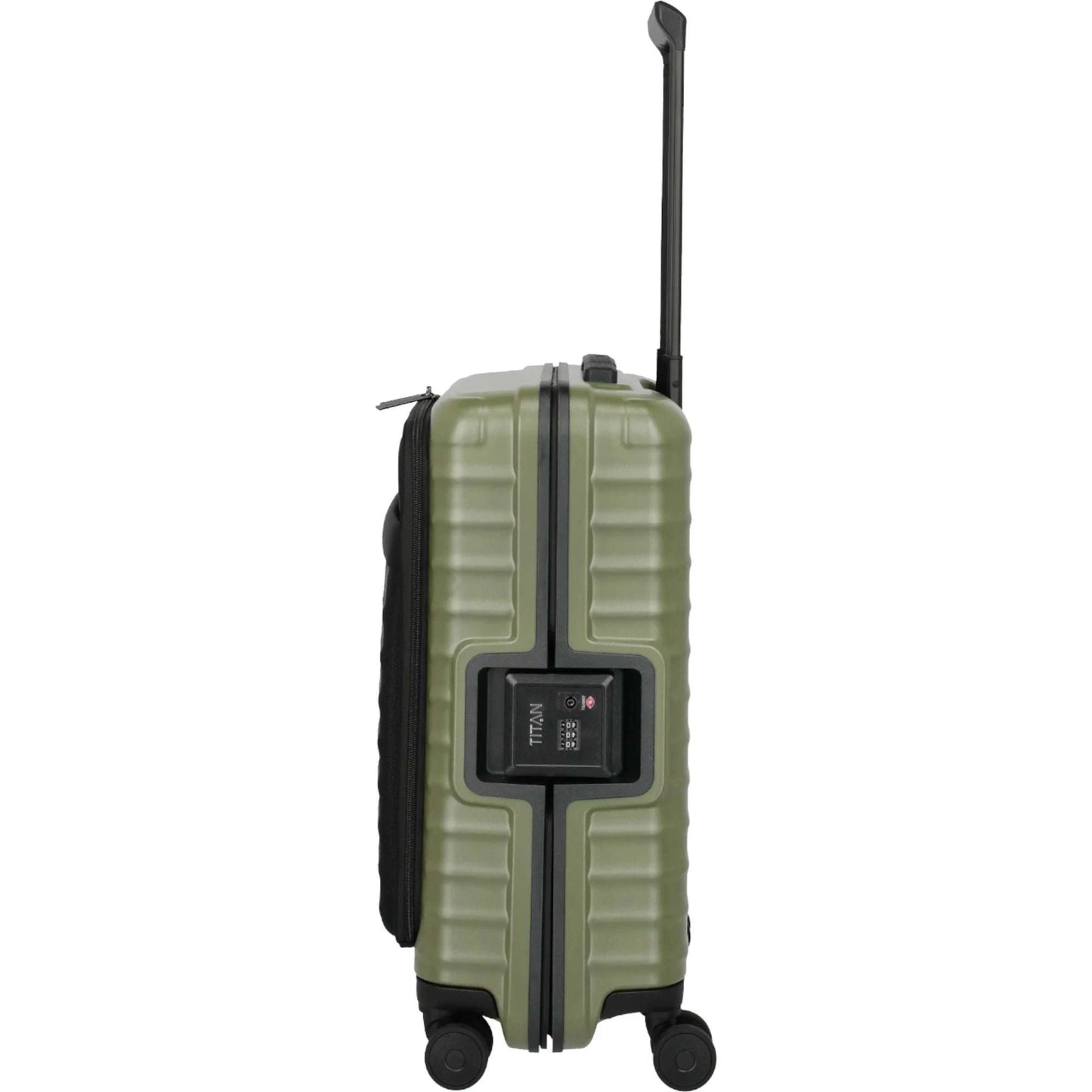 TITAN OVERSEAS 4-Rad-Bordtrolley S+ mit Vortasche 55 cm -Forest Green KOFFER-PLUS.COM