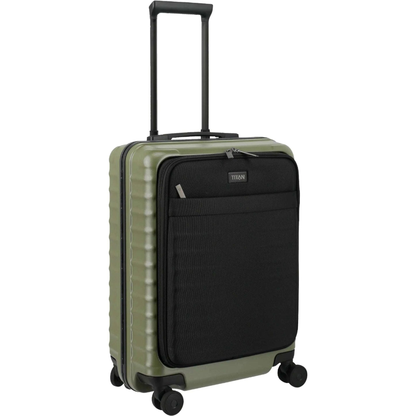 TITAN OVERSEAS 4-Rad-Bordtrolley S+ mit Vortasche 55 cm -Forest Green KOFFER-PLUS.COM