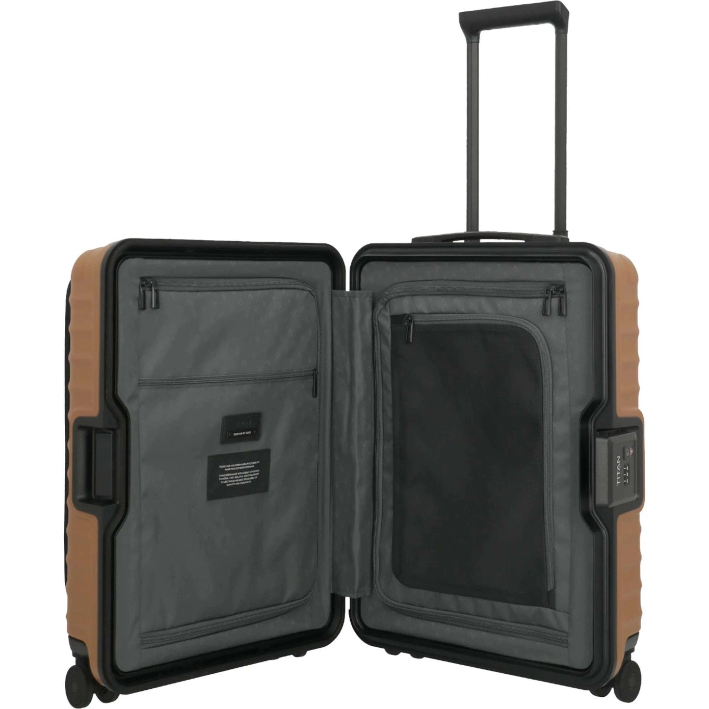 TITAN OVERSEAS 4-Rad-Bordtrolley S+ mit Vortasche 55 cm -Canyon bronze KOFFER-PLUS.COM