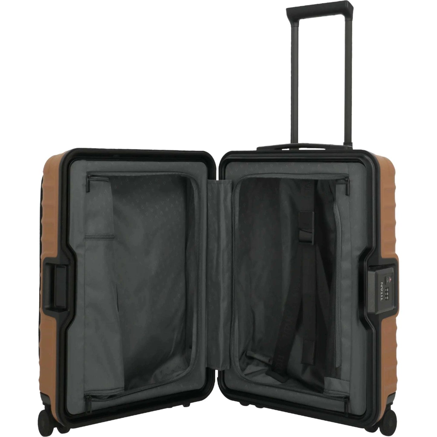 TITAN OVERSEAS 4-Rad-Bordtrolley S+ mit Vortasche 55 cm -Canyon bronze KOFFER-PLUS.COM