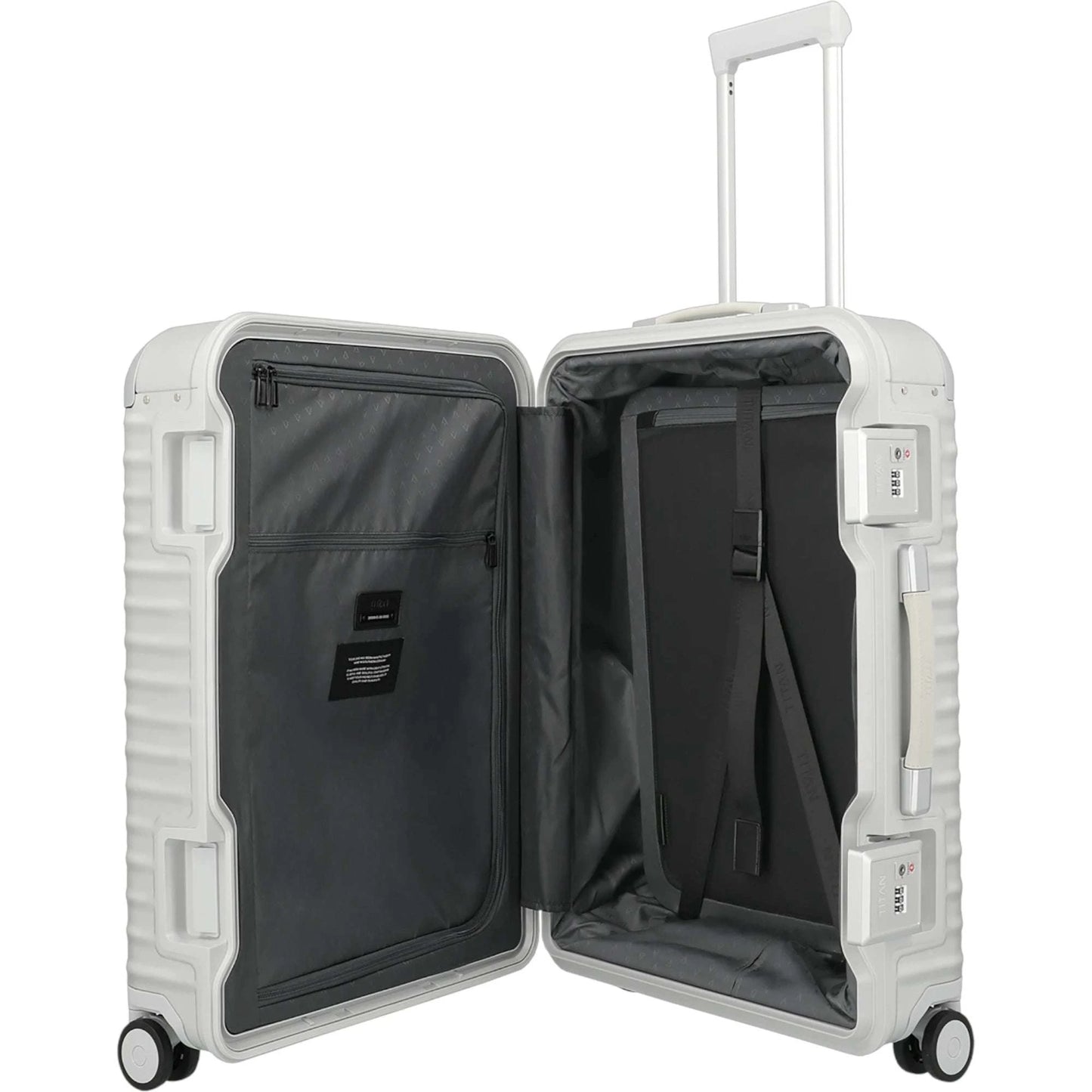 TITAN ETERNITY 4-Rollen-Trolley aus Aluminium M+ 69 cm -silver KOFFER-PLUS.COM