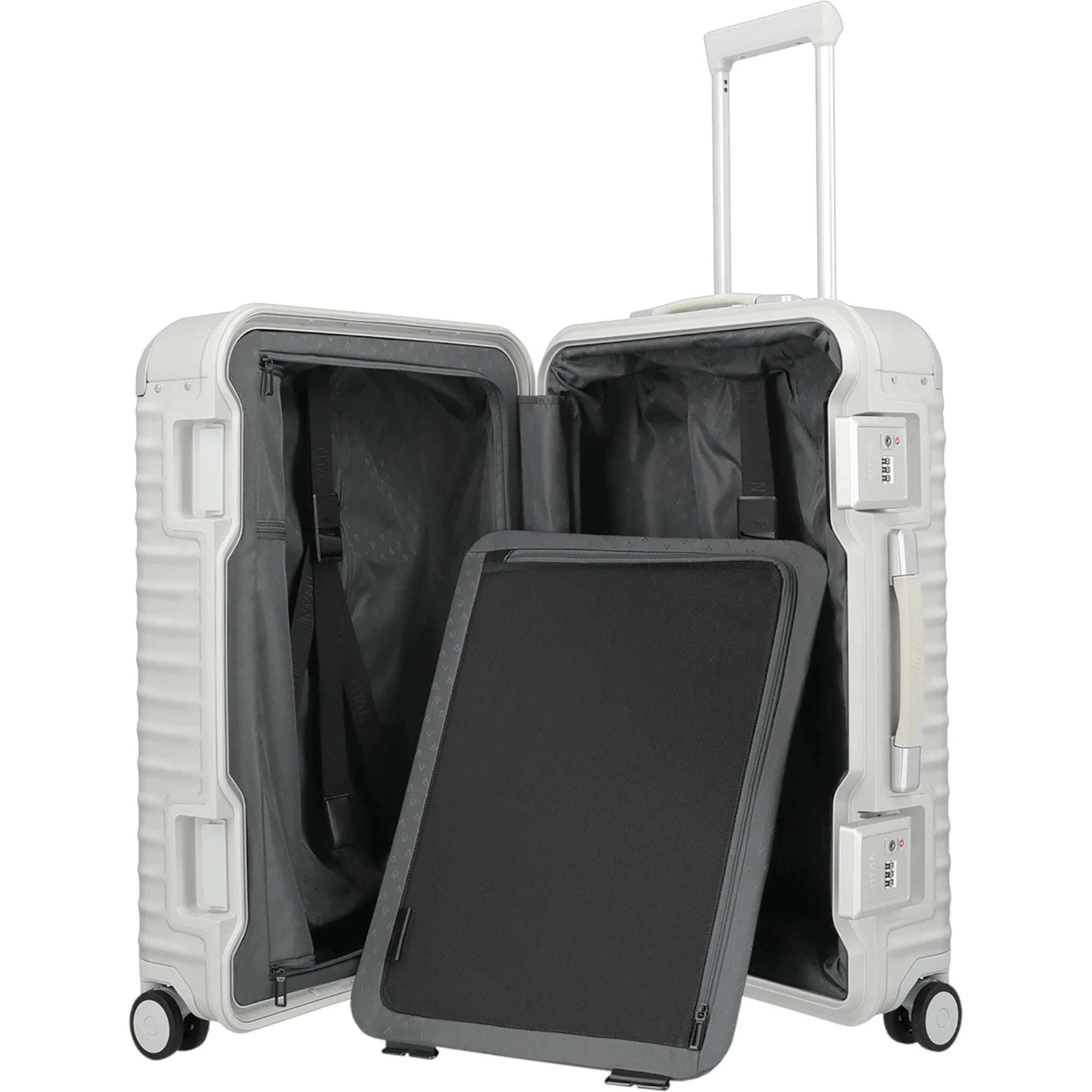 TITAN ETERNITY 4-Rollen-Trolley aus Aluminium M+ 69 cm -silver KOFFER-PLUS.COM