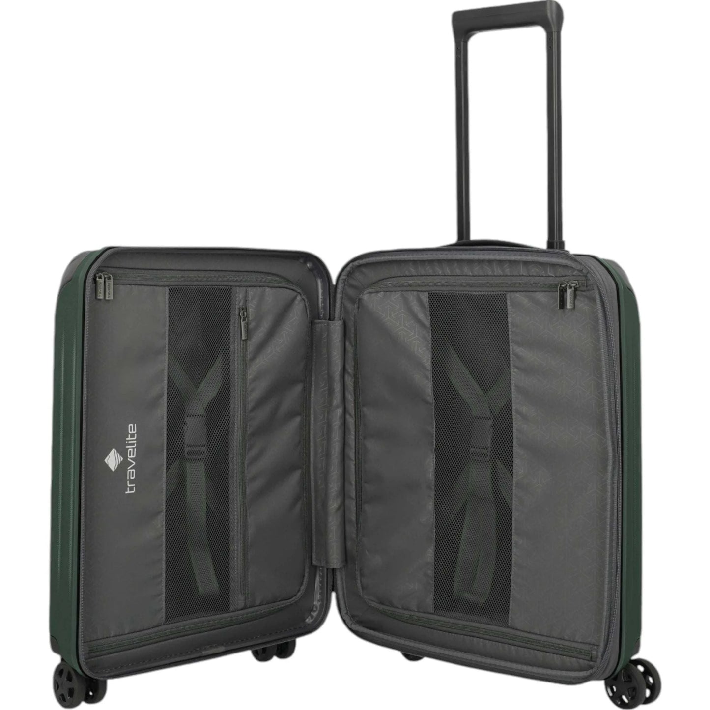Travelite Dynamiic 4-Rad Trolley S+ erw. 55 cm -Grün KOFFER-PLUS.COM
