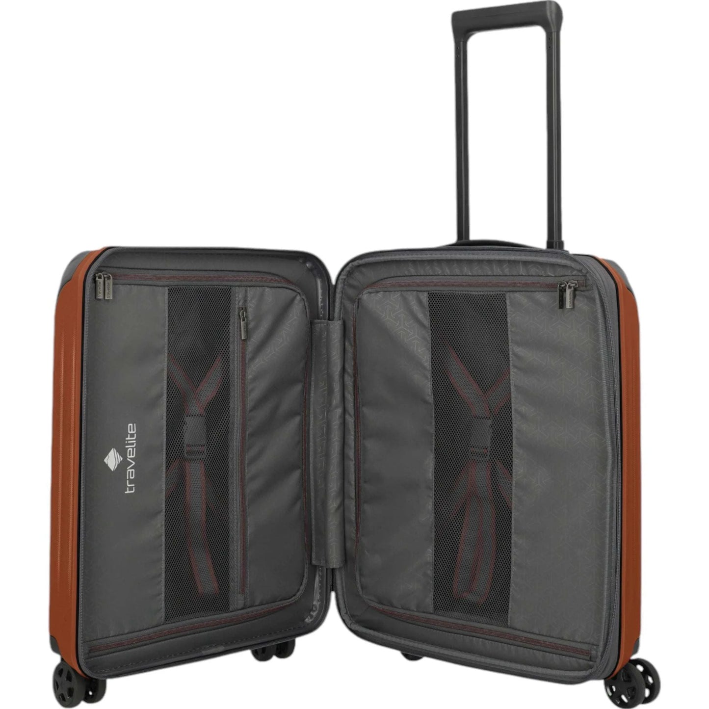 Travelite Dynamiic 4-Rad Trolley S+ erw. 55 cm -kupfer KOFFER-PLUS.COM