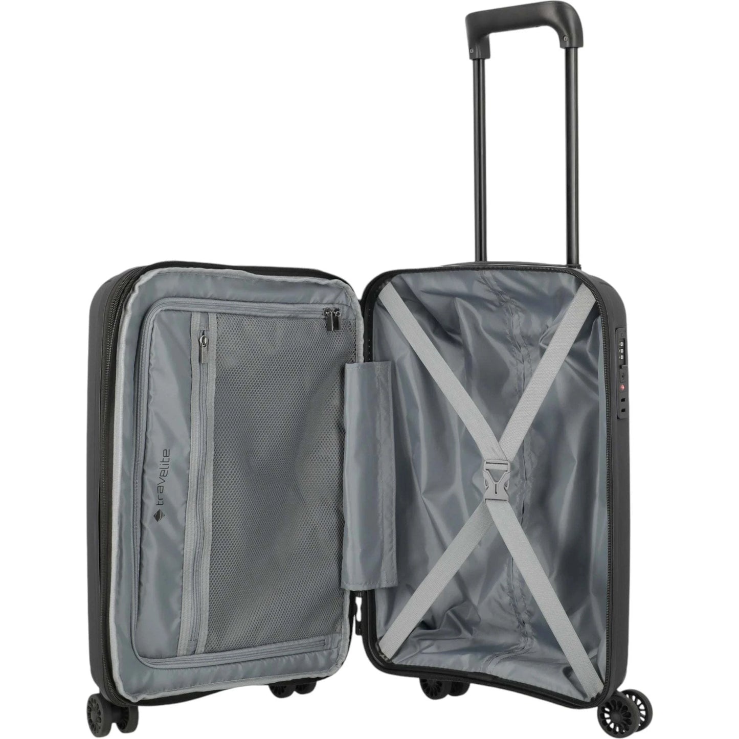 Travelite Skymate 4-Rollen-Kabinentrolley 55 cm -Schwarz KOFFER-PLUS.COM