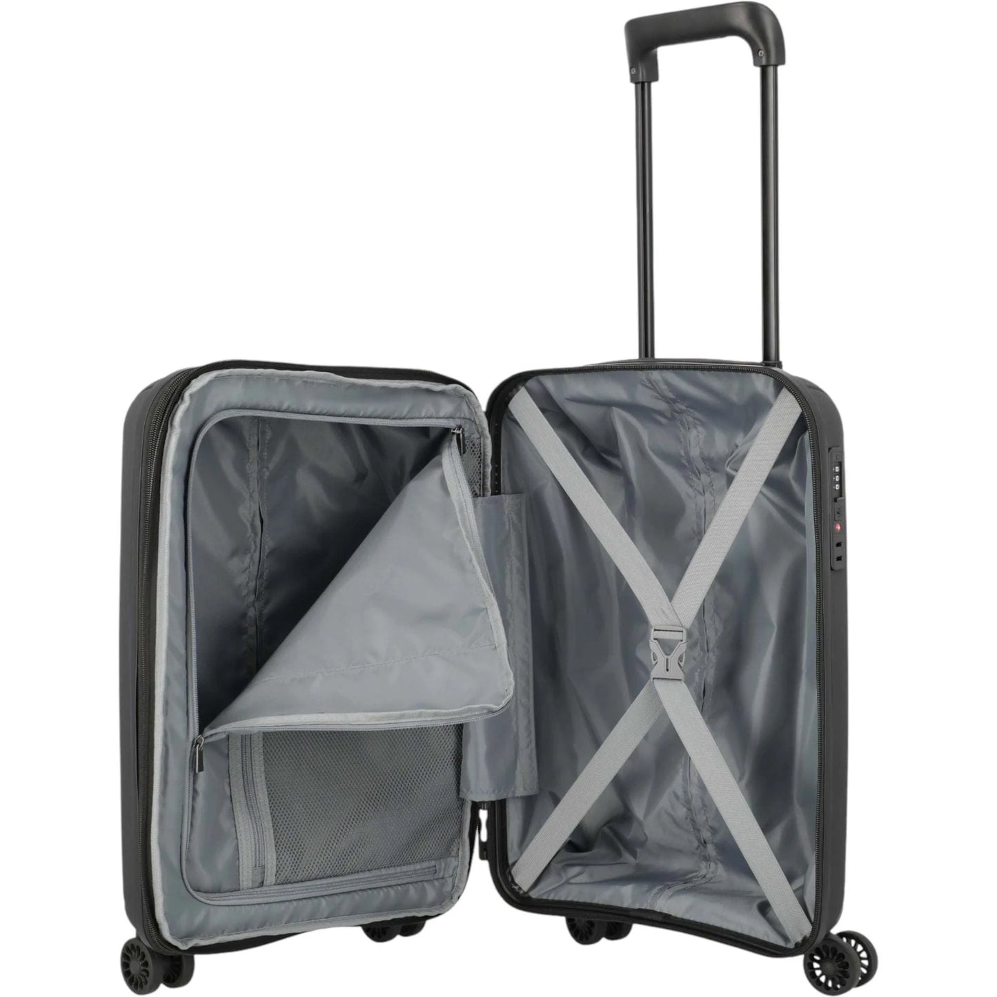 Travelite Skymate 4-Rollen-Kabinentrolley 55 cm -Schwarz KOFFER-PLUS.COM