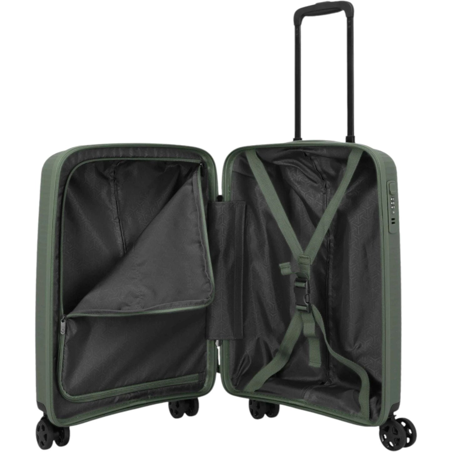 Travelite Air Stripe 4-Rollen-Bordtrolley S 55 cm -Green KOFFER-PLUS.COM