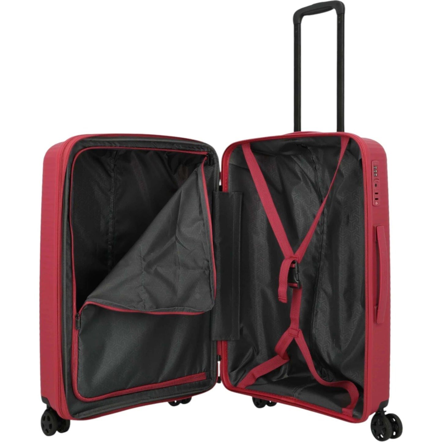 Travelite Air Stripe 4-Rollen-Koffer M erweiterbar 66 cm -Red KOFFER-PLUS.COM