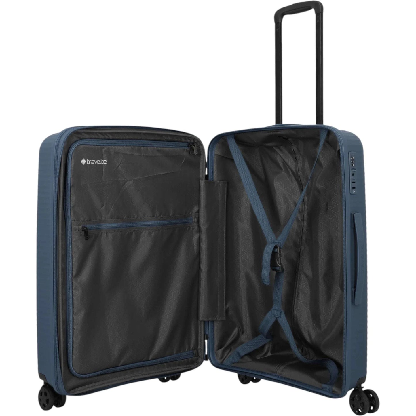 Travelite Air Stripe 4-Rollen-Koffer M erweiterbar 66 cm -Navy KOFFER-PLUS.COM