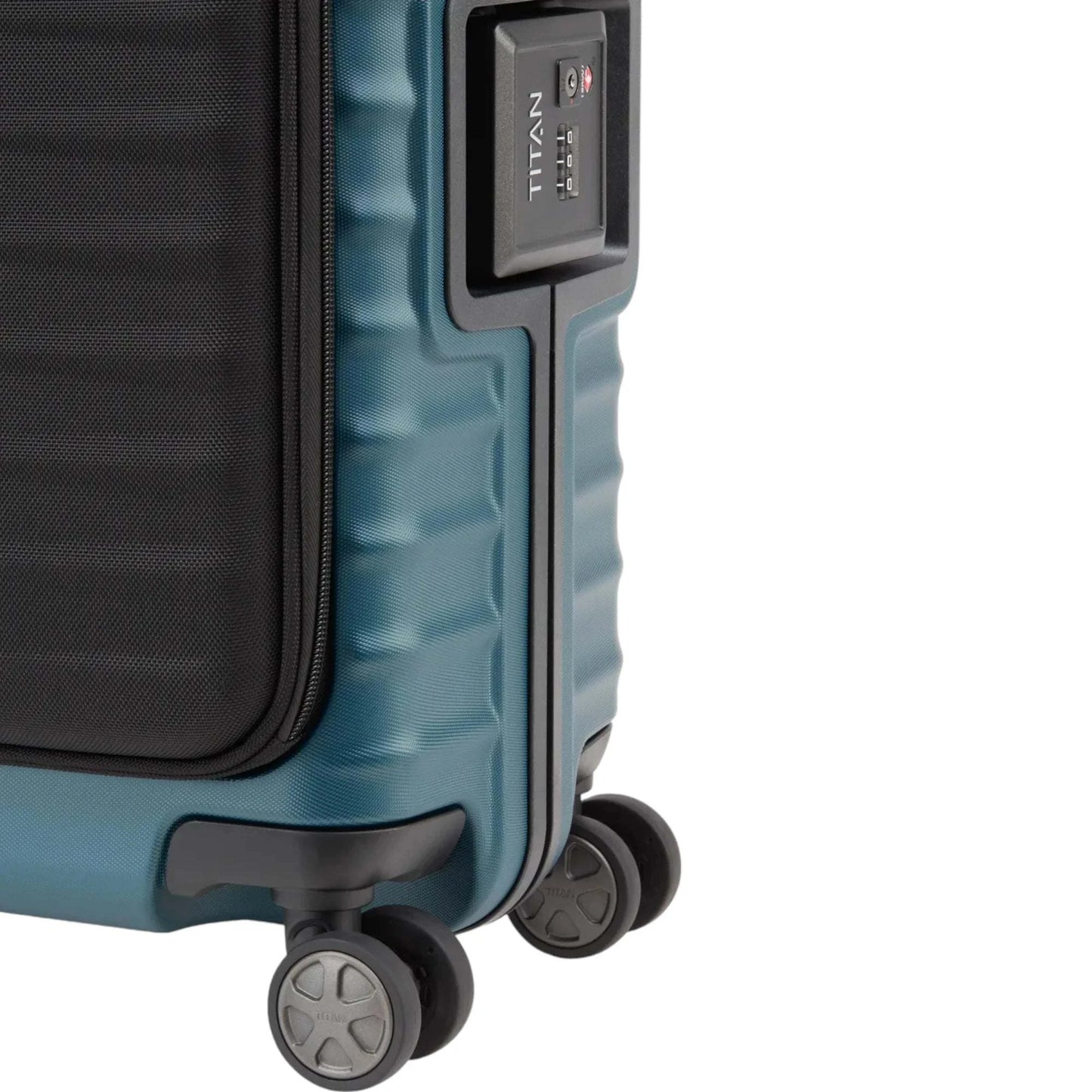 TITAN LITRON FRAME 4-Rollen Bordtrolley S mit Vortasche 55 cm -Petrol KOFFER-PLUS.COM