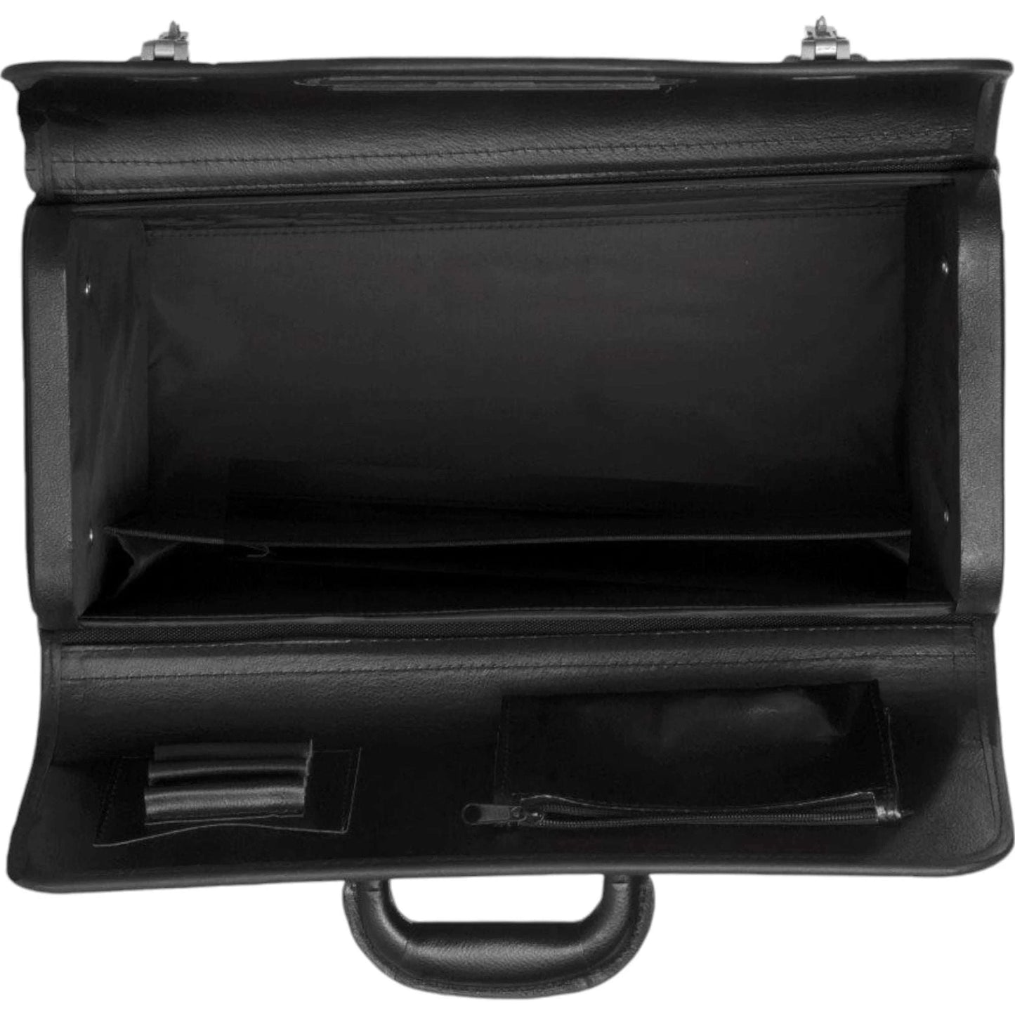 Dermata Pilotenkoffer aus Leder 46 cm -schwarz KOFFER-PLUS.COM