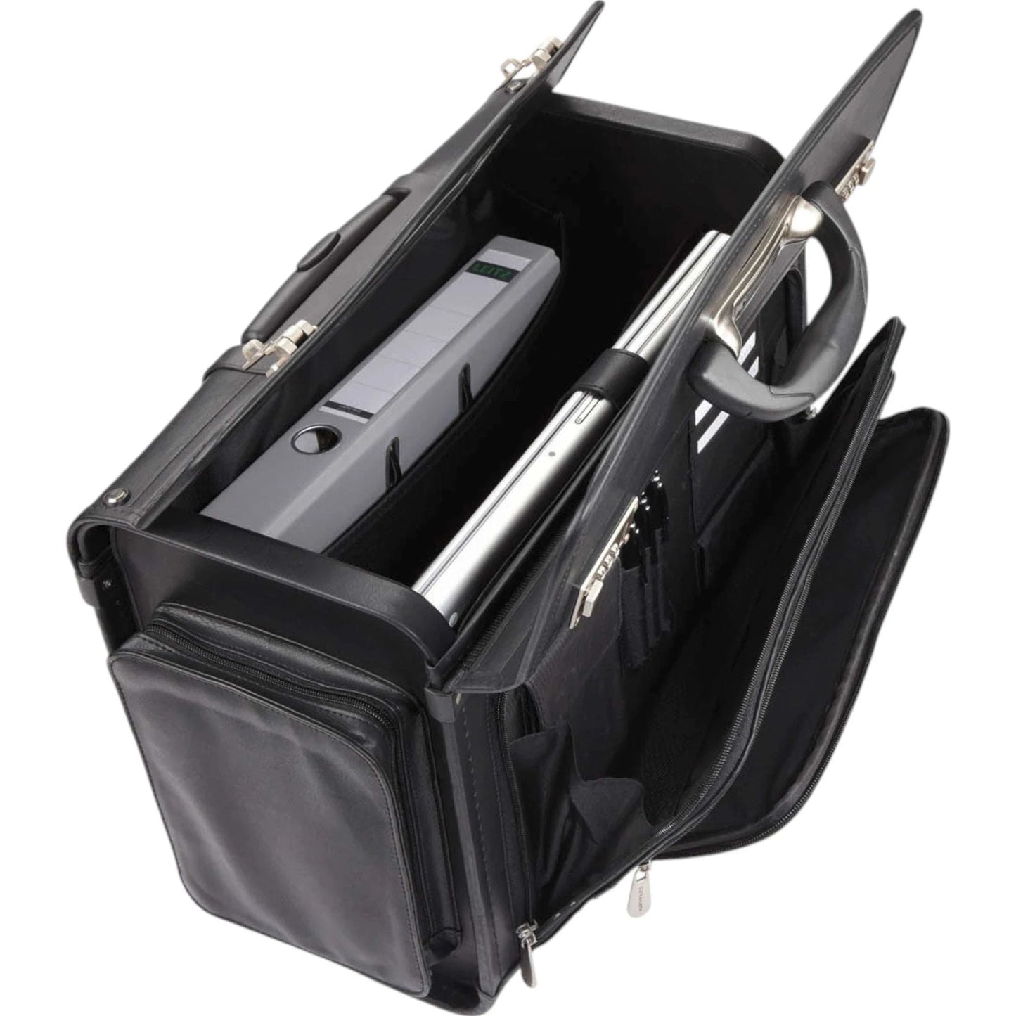 Dermata Pilotenkoffer auf Rollen 48 cm -schwarz KOFFER-PLUS.COM