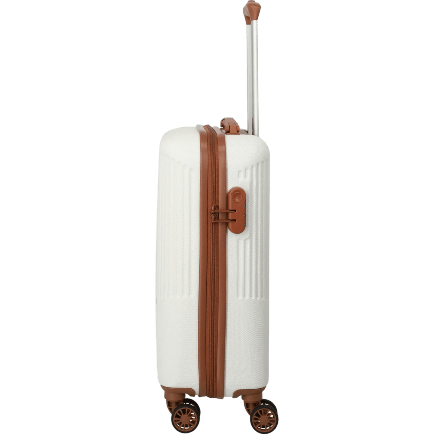 Travelite Bali 4-Rollen-Kabinentrolley S 55 cm -Weiss/cognac KOFFER-PLUS.COM