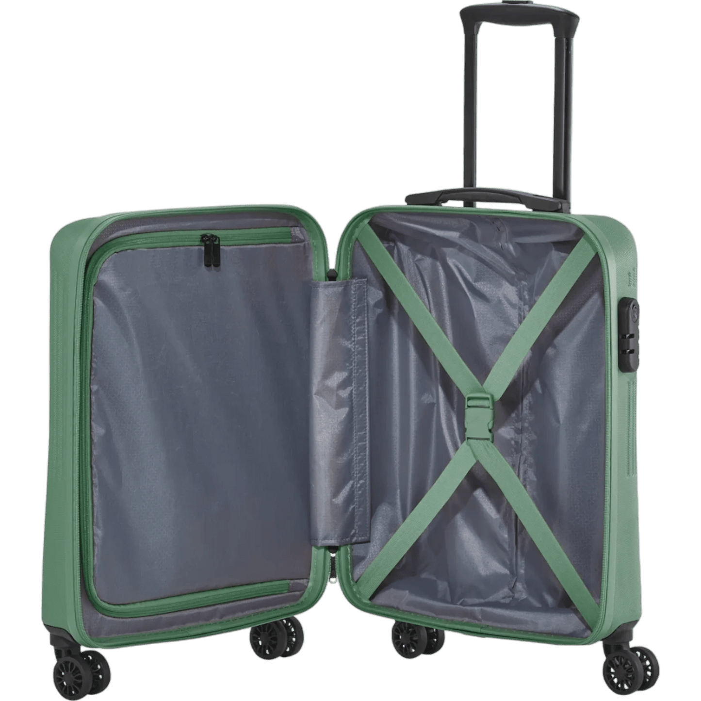 Travelite Bali 4-Rollen-Kabinentrolley S 55 cm -Grün KOFFER-PLUS.COM