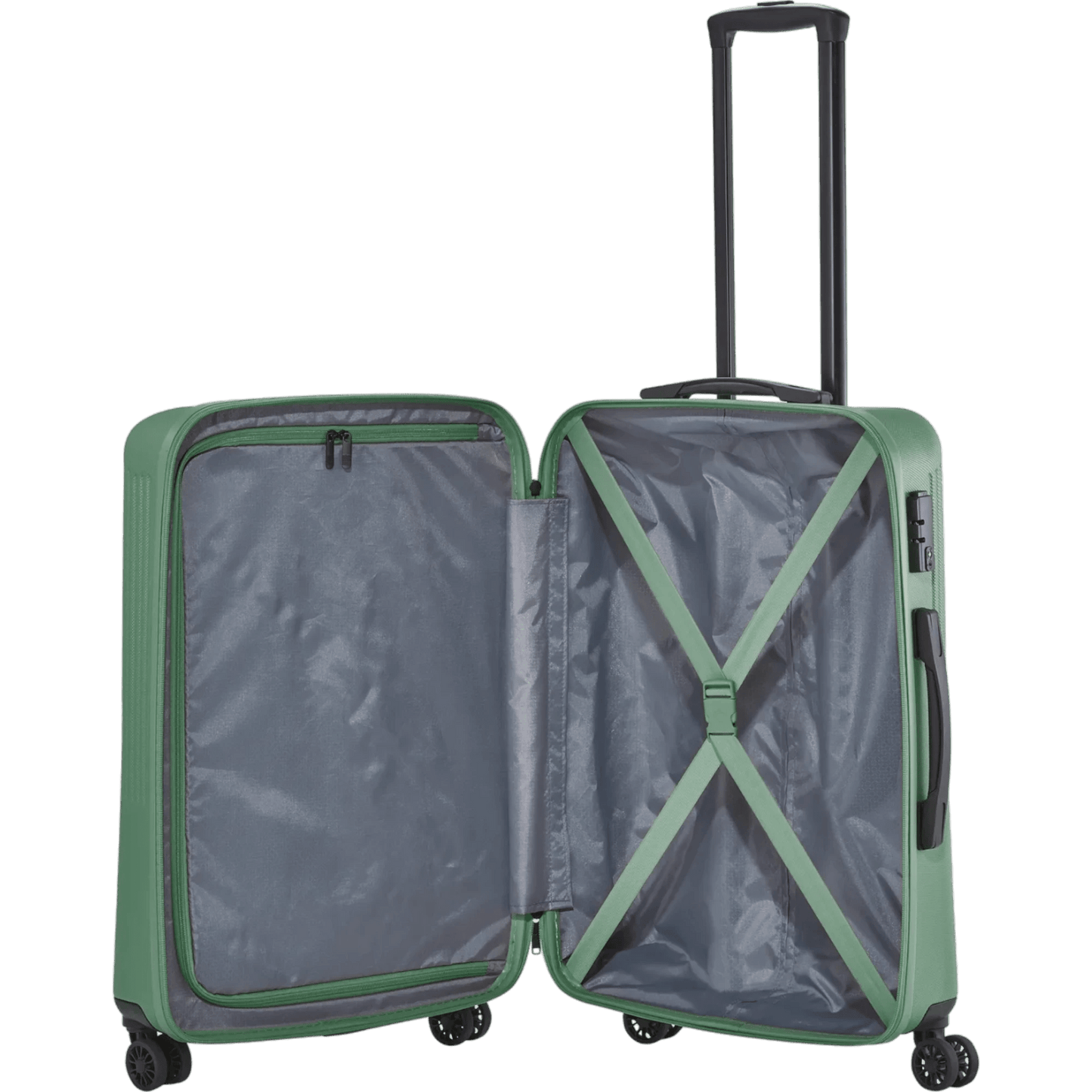 Travelite Bali 4-Rollen-Trolley M 67 cm -Grün KOFFER-PLUS.COM