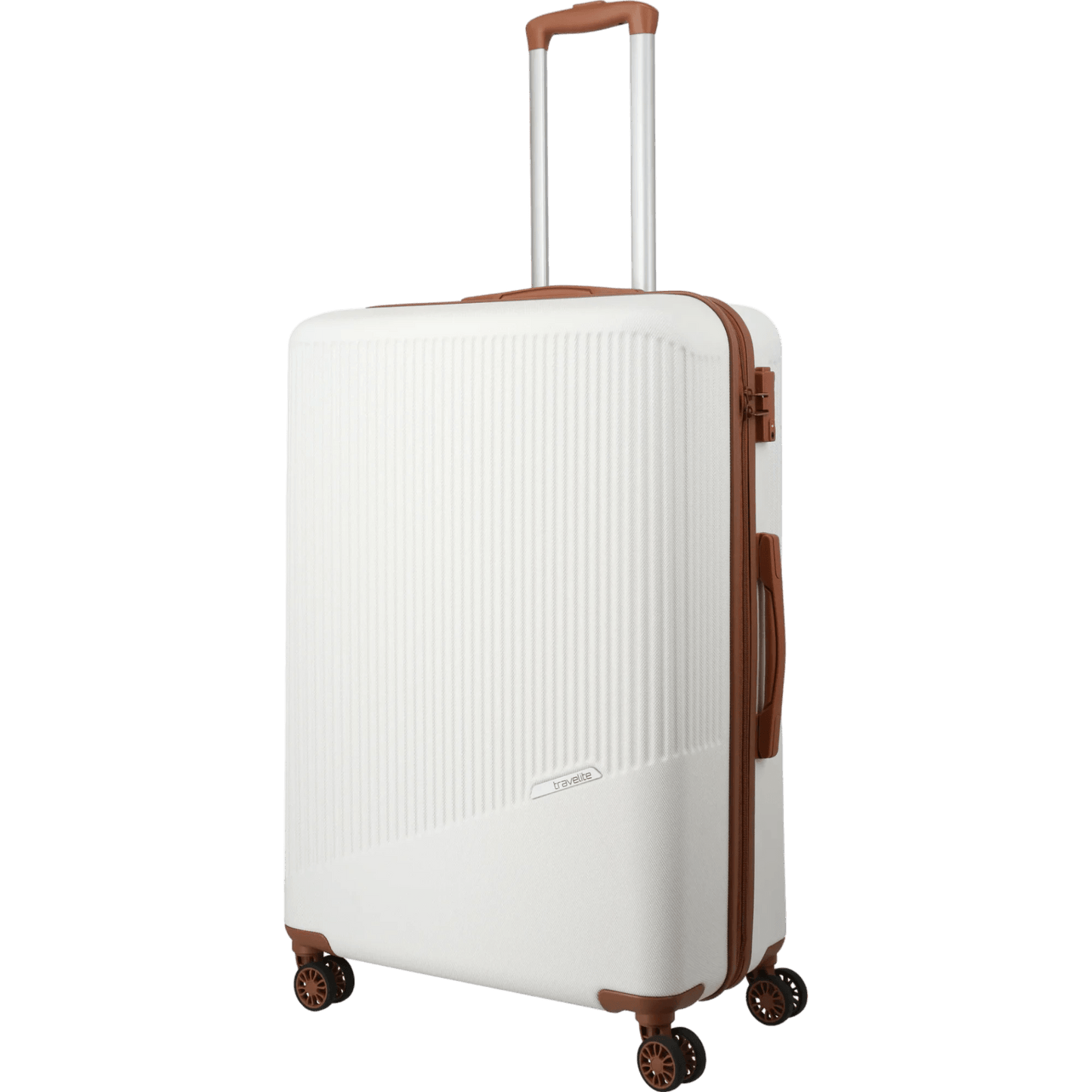 Travelite Bali 4-Rollen Kofferset 3tlg. -Weiss/Cognac KOFFER-PLUS.COM
