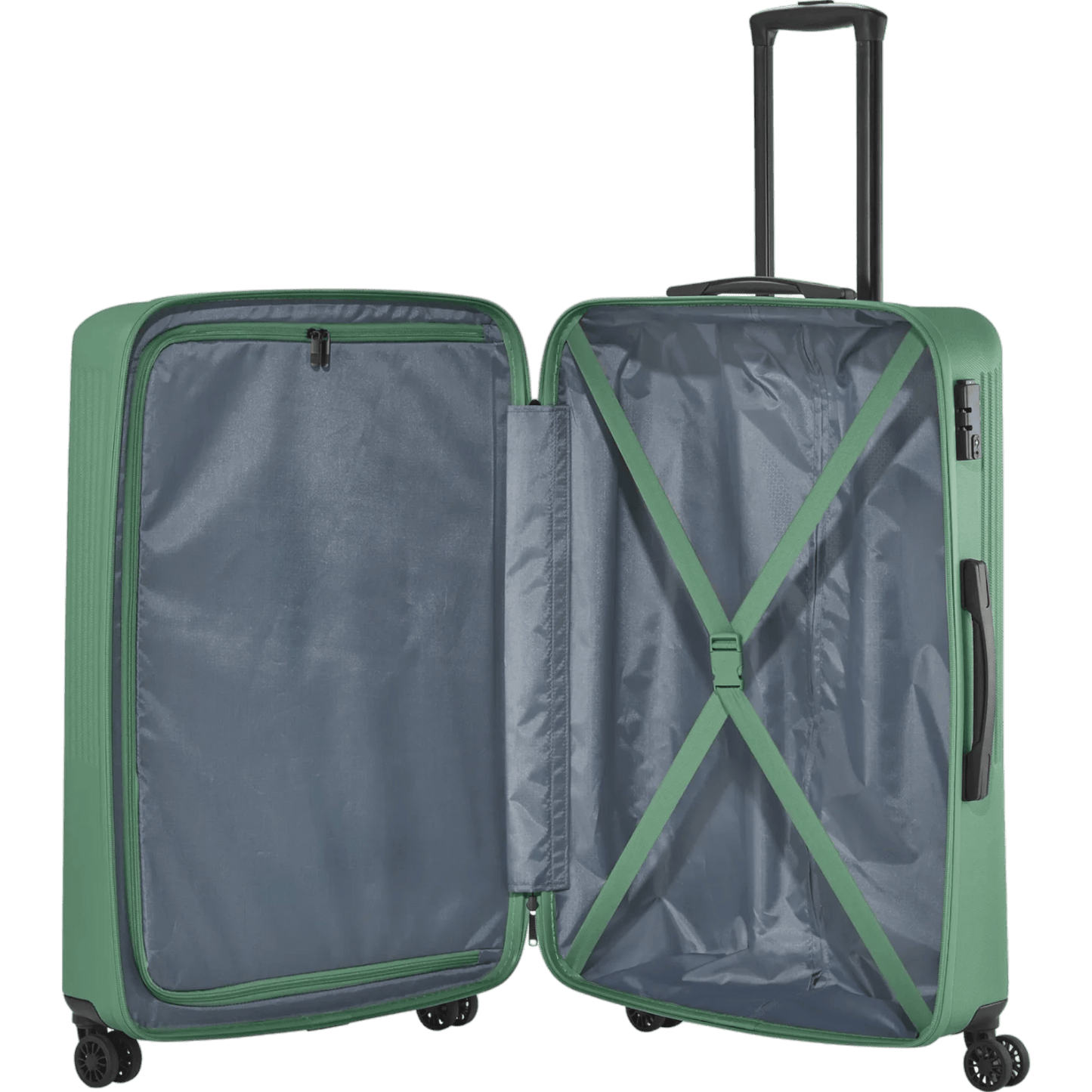 Travelite Bali 4-Rollen-Trolley L 77 cm -Grün KOFFER-PLUS.COM