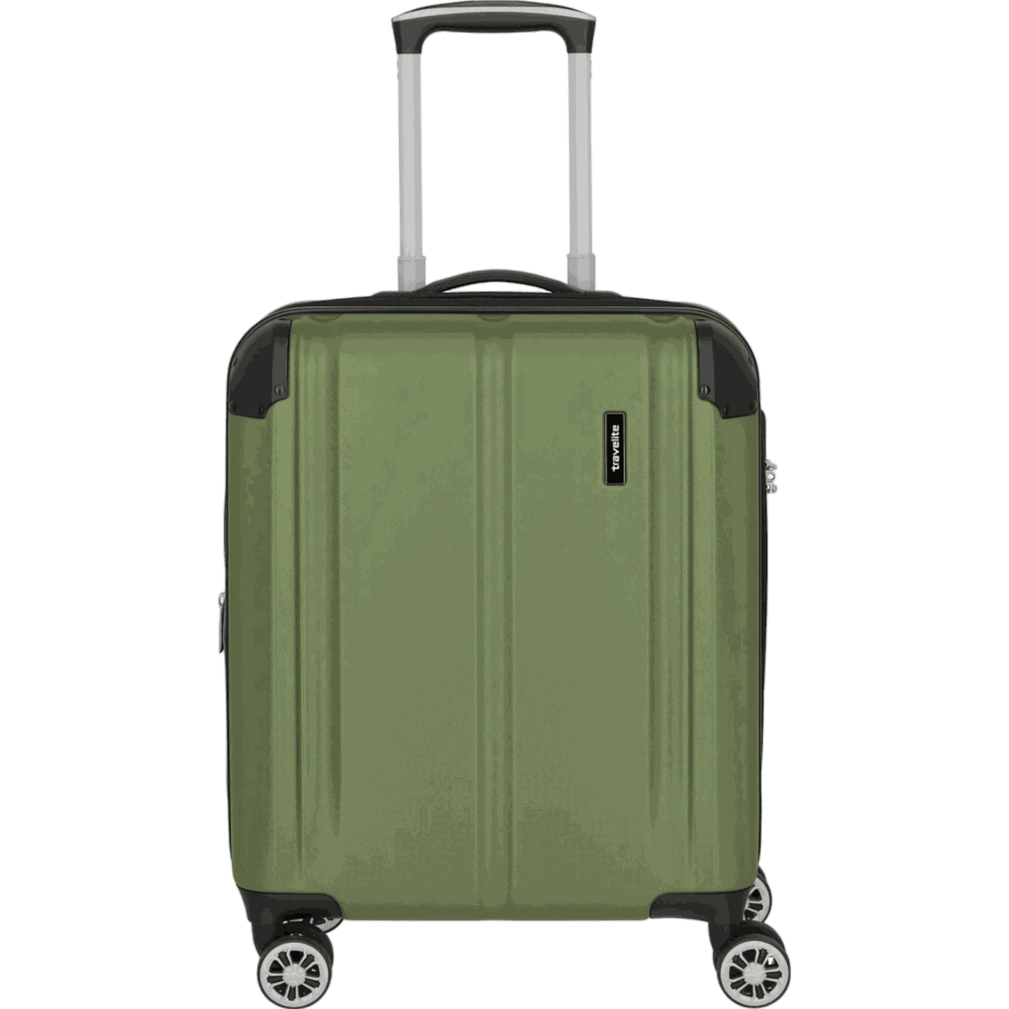 Travelite City 4-Rollen Handgepäck Trolley S erweiterbar 55 cm -Grün KOFFER-PLUS.COM