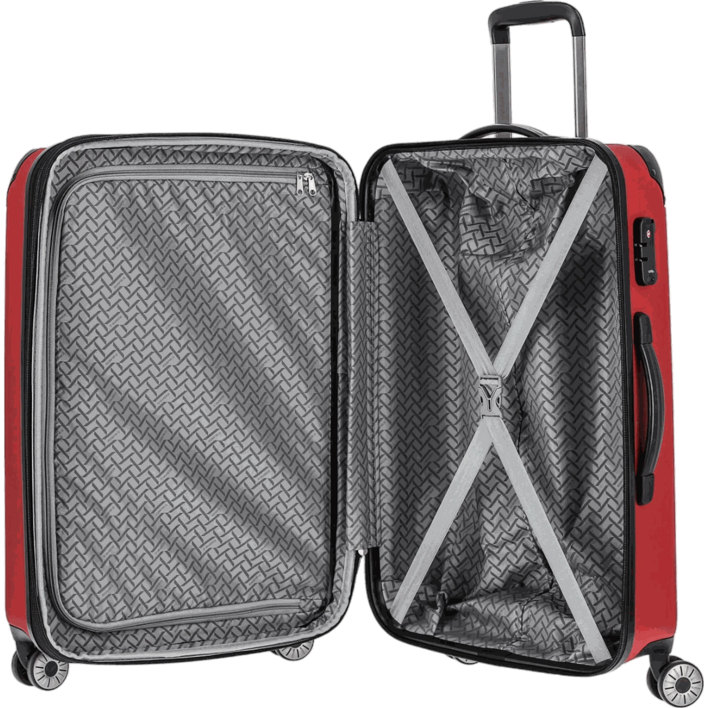 Travelite City 4-Rollen Trolley M 68 cm -Rot KOFFER-PLUS.COM