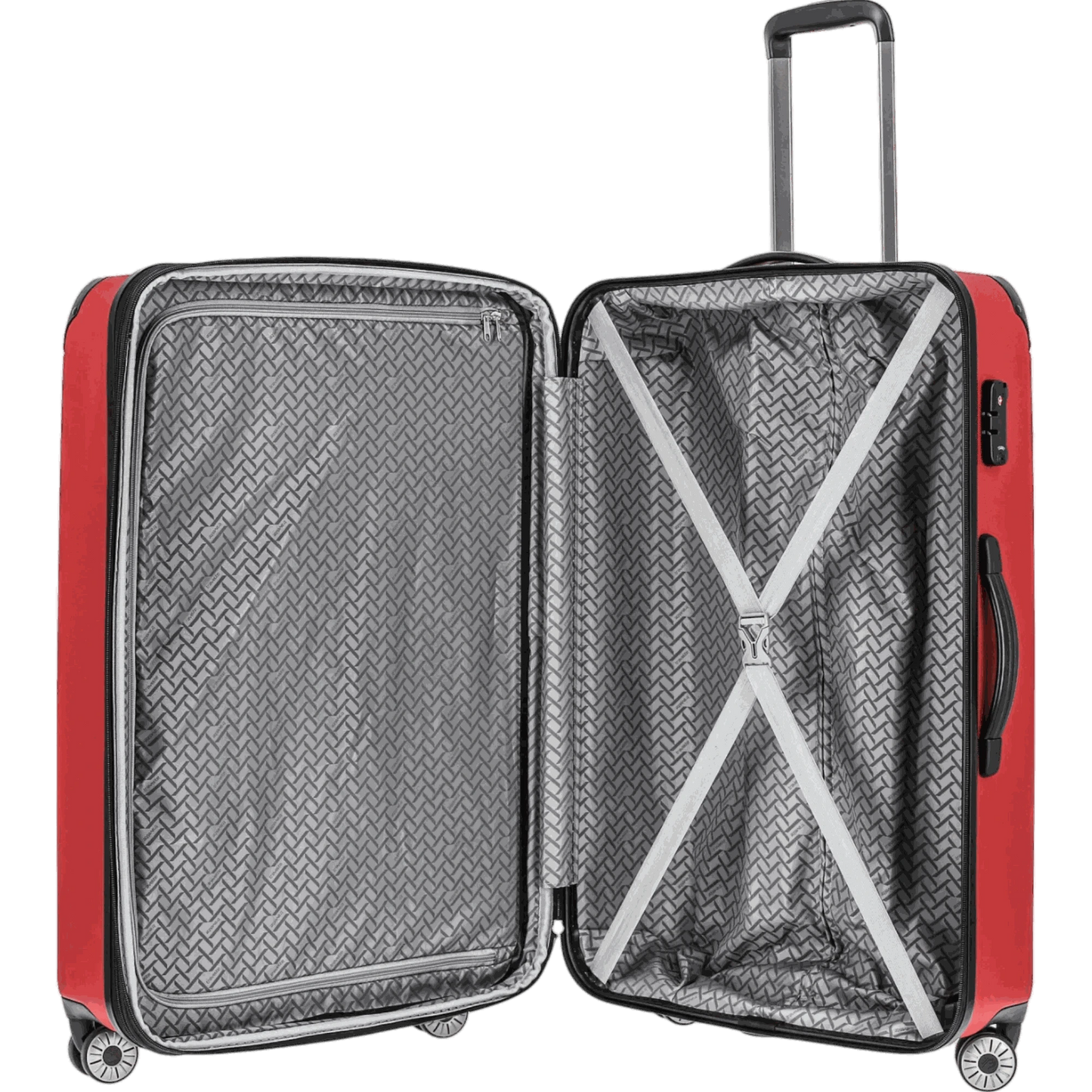 Travelite City 4-Rollen Kofferset 3tlg. L/M/S -Rot KOFFER-PLUS.COM