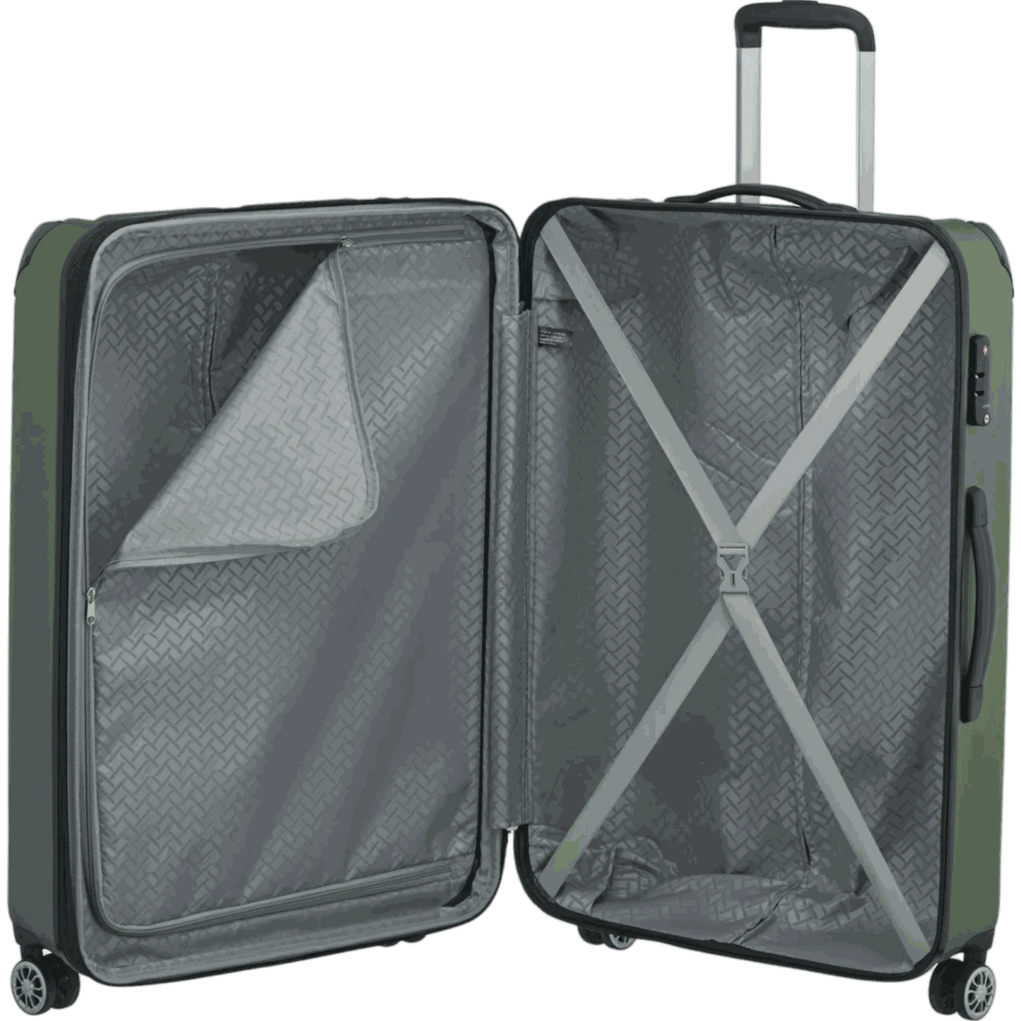 Travelite City 4-Rollen Trolley L 77 cm -Grün KOFFER-PLUS.COM