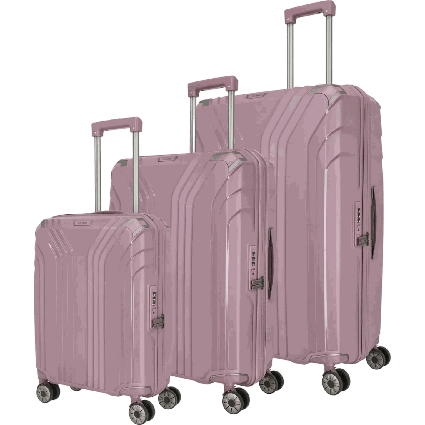 Travelite Elvaa 4-Rollen Kofferset 3tlg. L/M/S -Rosé KOFFER-PLUS.COM