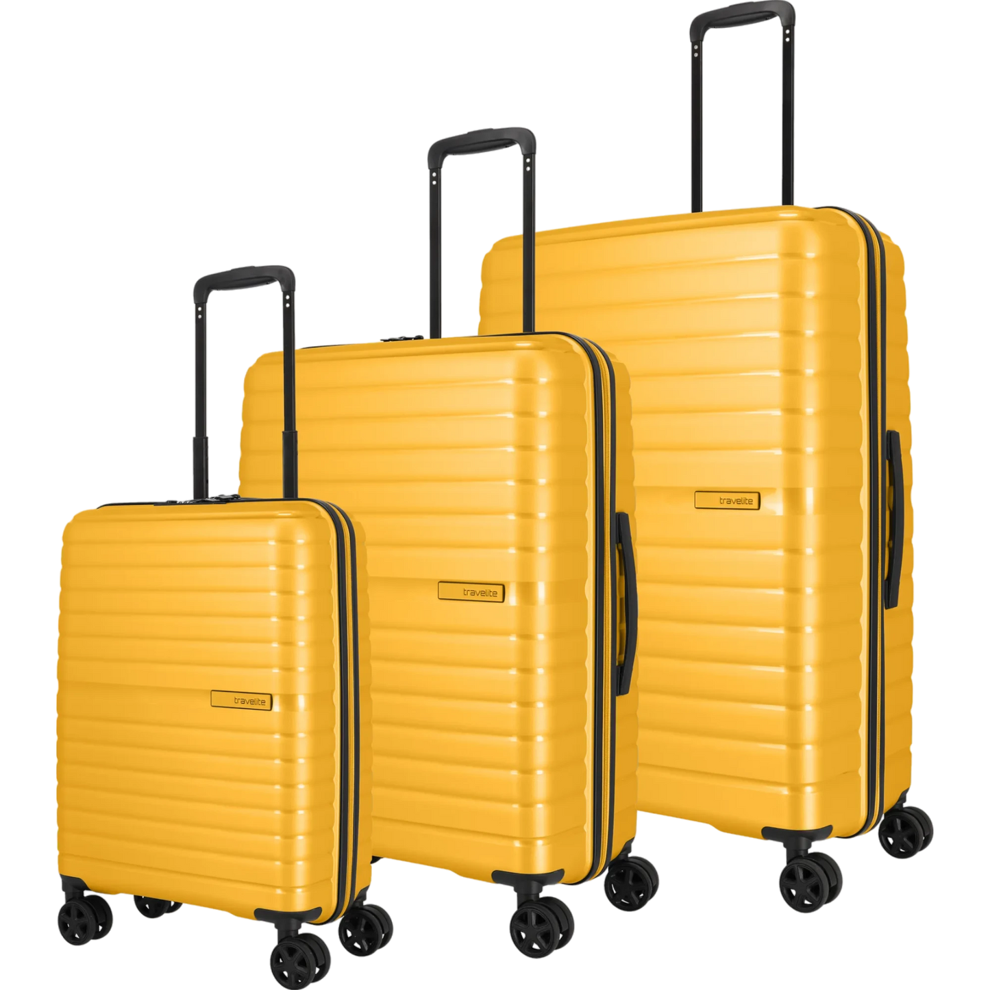 Travelite Trient 4-Rollen-Kofferset 3tlg. L/M/S -Gelb KOFFER-PLUS.COM