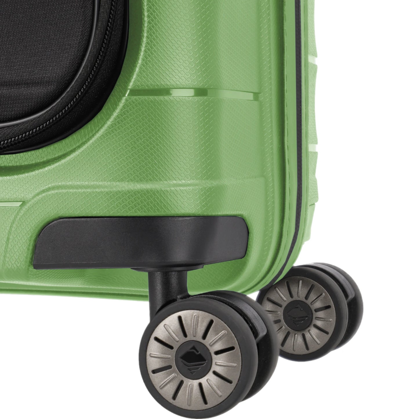 Travelite Mooby 4-Rollen-Handgepäcktrolley mit Vortasche 55 cm -Grün KOFFER-PLUS.COM