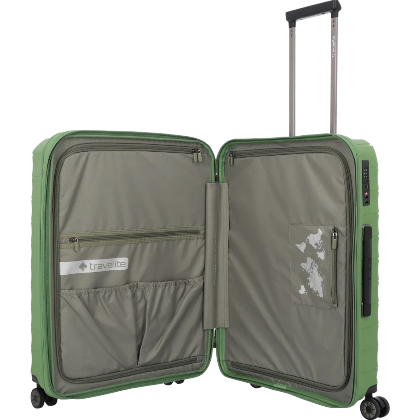Travelite Mooby 4-Rollen-Trolley 66 cm -Grün KOFFER-PLUS.COM