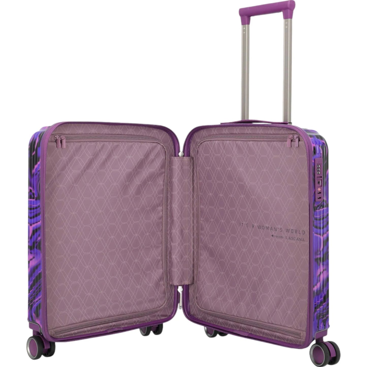 Travelite Lascana Edition 4-Rollen-Bordtrolley S 55 cm -Purple Swirl KOFFER-PLUS.COM