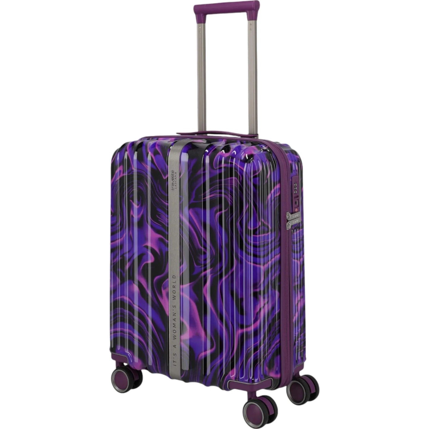Travelite Lascana Edition 4-Rollen-Bordtrolley S 55 cm -Purple Swirl KOFFER-PLUS.COM