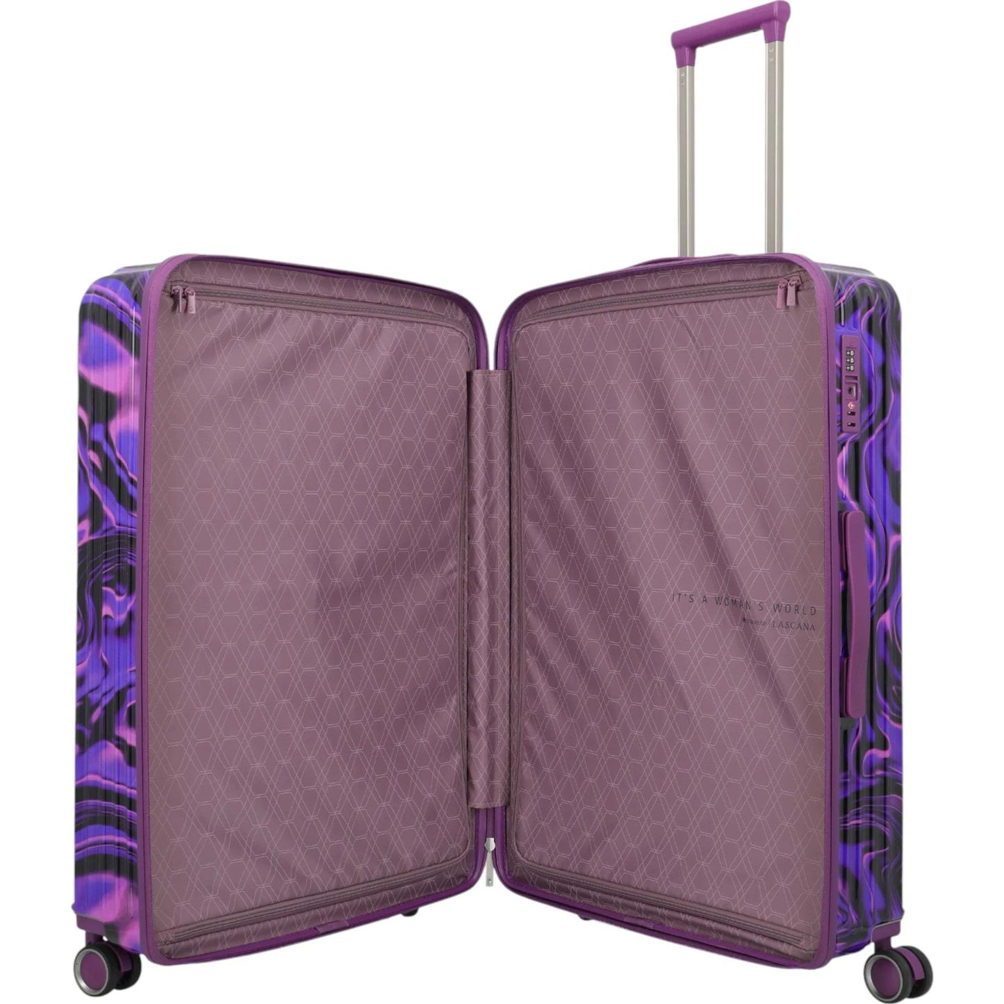 Travelite Lascana Edition 4-Rollen-Trolley L 76 cm -Purple Swirl KOFFER-PLUS.COM