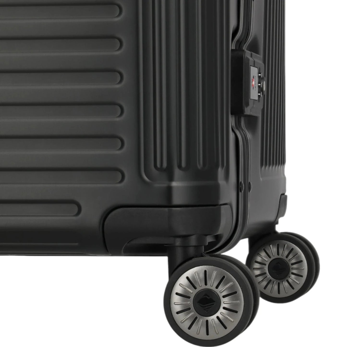 Travelite Next 4-Rollen-Koffer Trunk L aus Aluminium 76 cm -Schwarz KOFFER-PLUS.COM