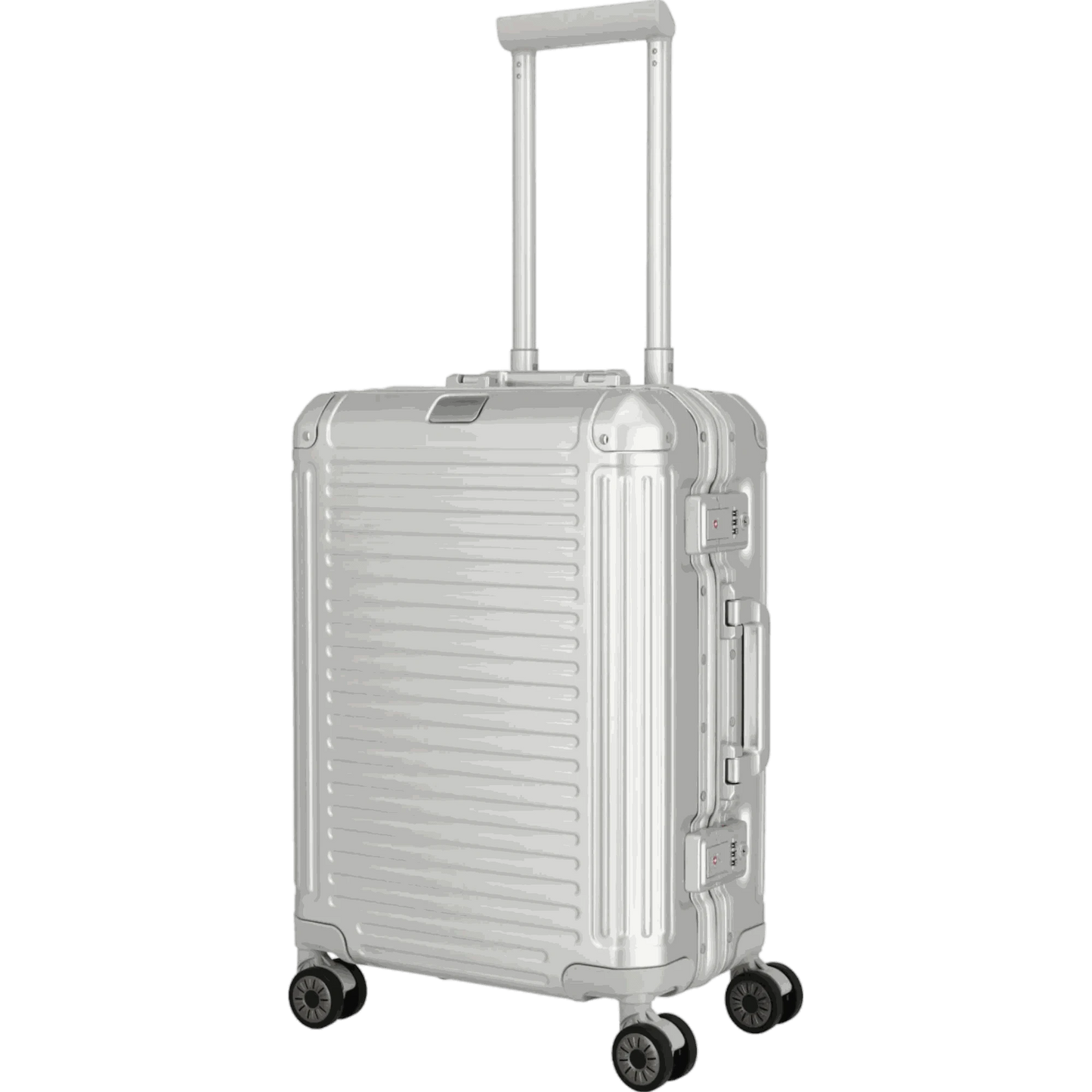 Travelite Next 4-Rollen-Kabinentrolley aus Aluminium 55 cm -Silber KOFFER-PLUS.COM