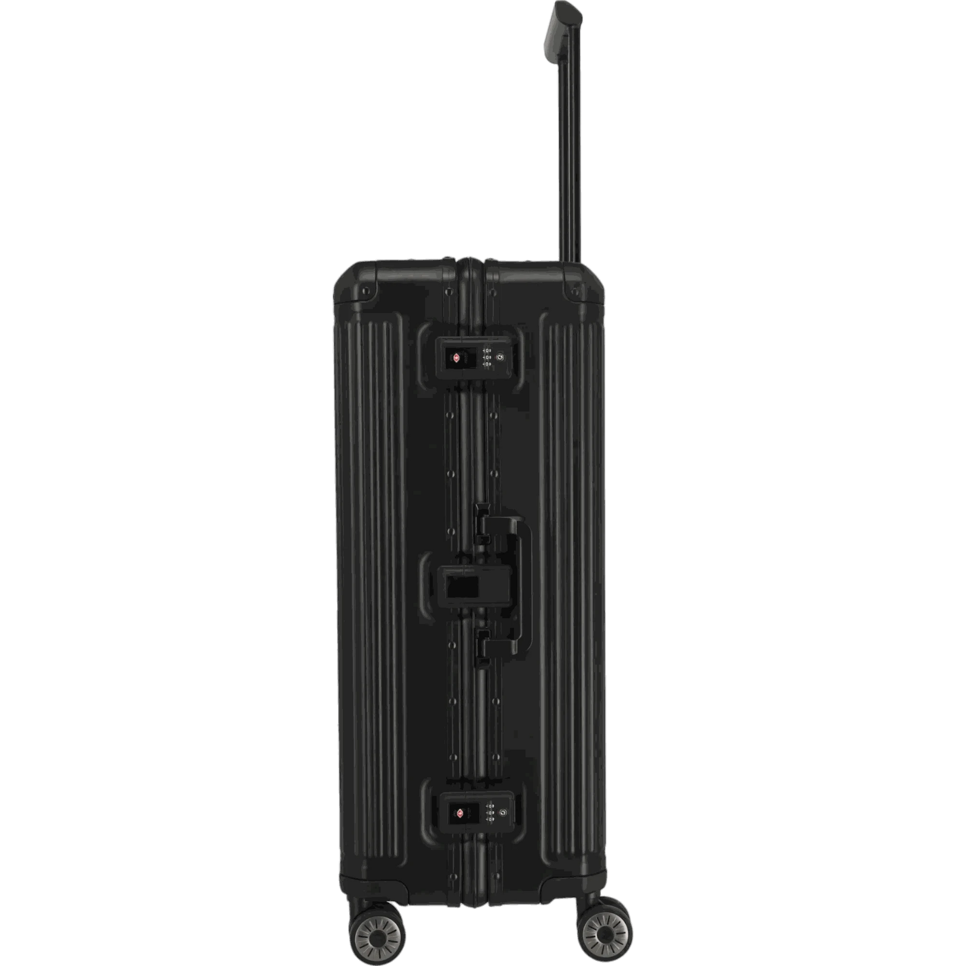 Travelite Next  4-Rollen-Trolley aus Aluminium 77 cm -Schwarz KOFFER-PLUS.COM