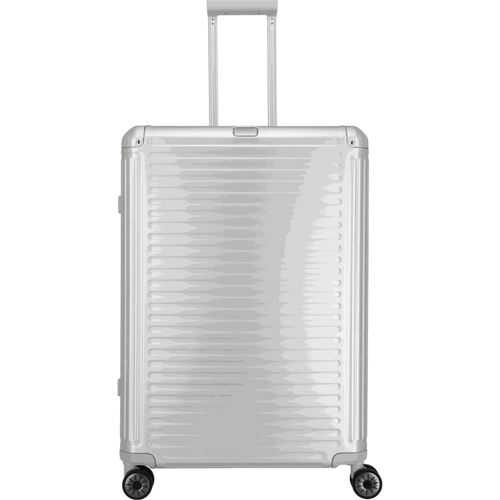 Travelite Next  4-Rollen-Trolley aus Aluminium 77 cm -Silber
