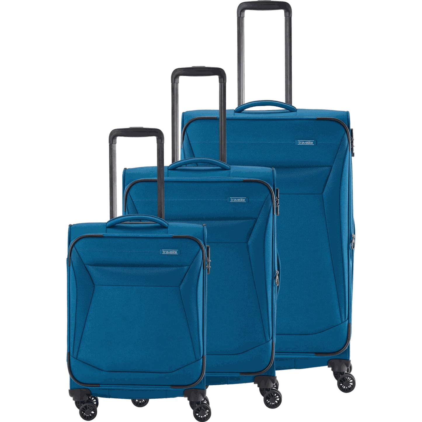 Travelite Chios 4-Rollen-Trolleyset 3tlg. L/M/S -Petrol KOFFER-PLUS.COM