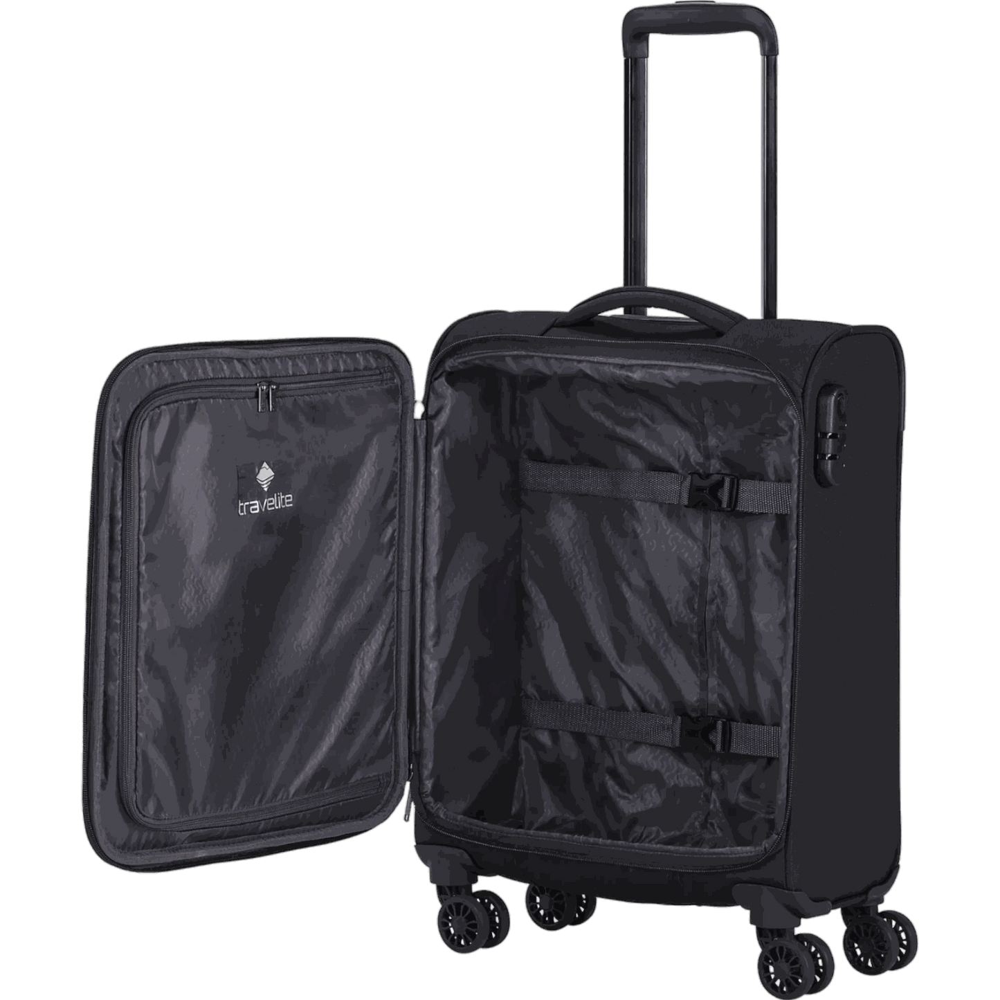 Travelite Chios 4-Rollen Kabinentrolley S 55 cm -Schwarz KOFFER-PLUS.COM