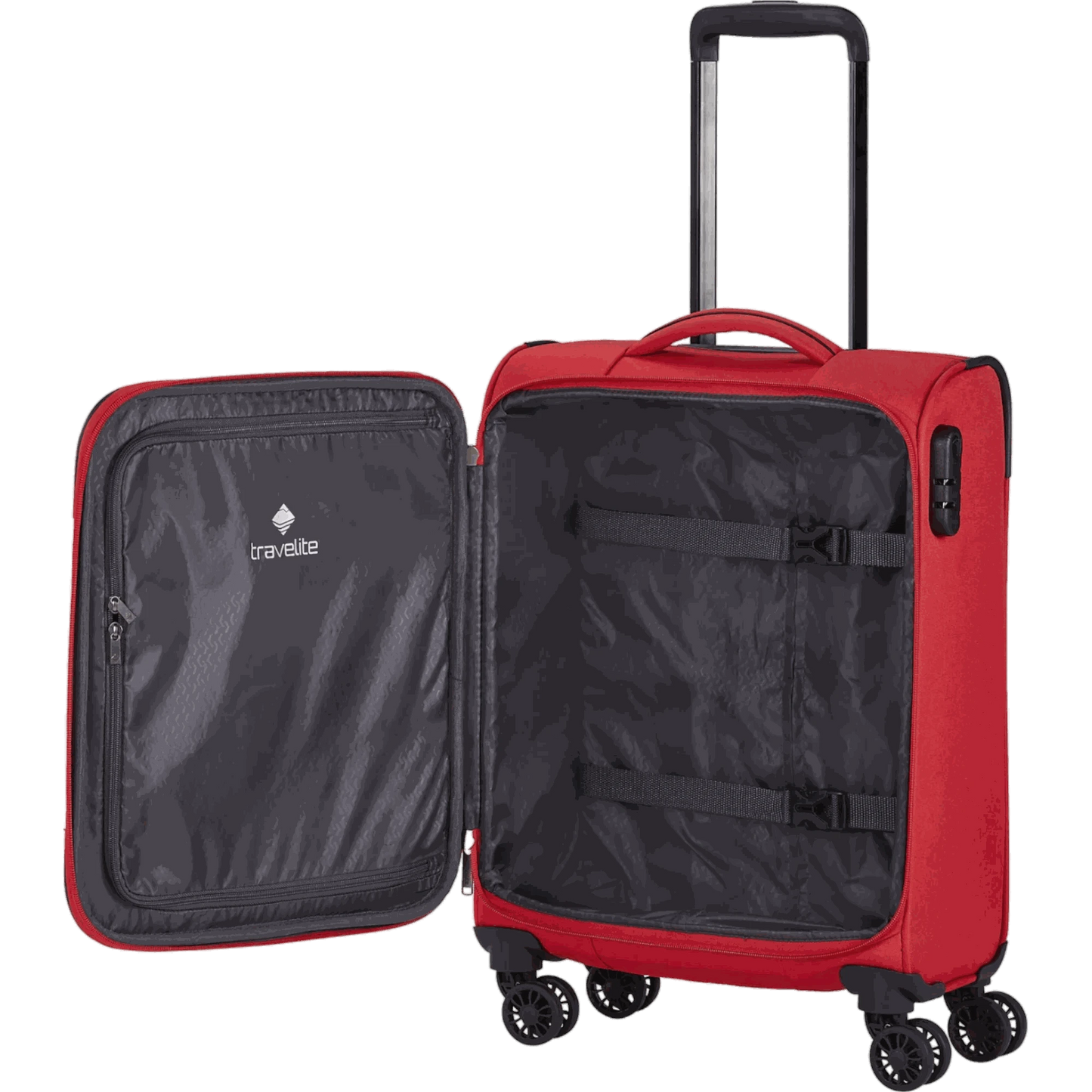 Travelite Chios 4-Rollen Kabinentrolley S 55 cm -Rot KOFFER-PLUS.COM