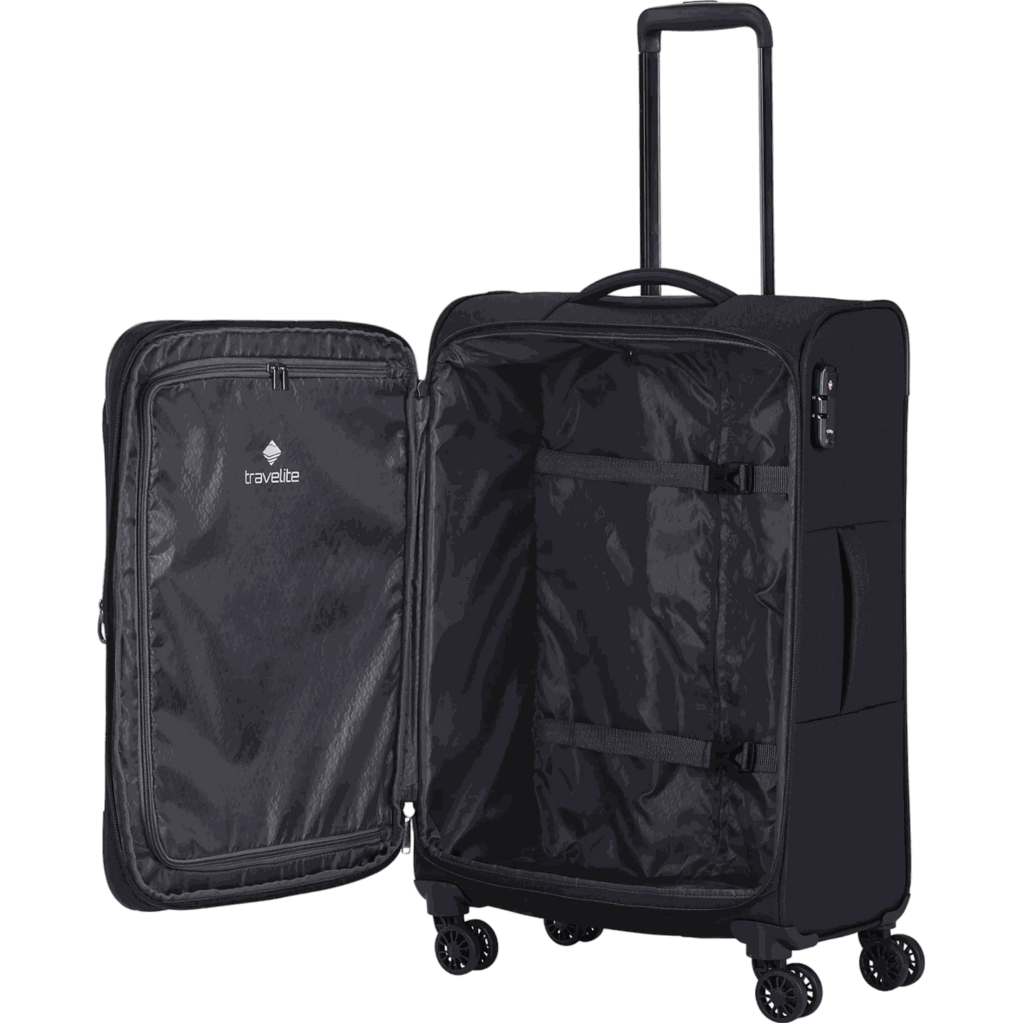 Travelite Chios 4-Rollen Trolley M 67 cm -Schwarz KOFFER-PLUS.COM