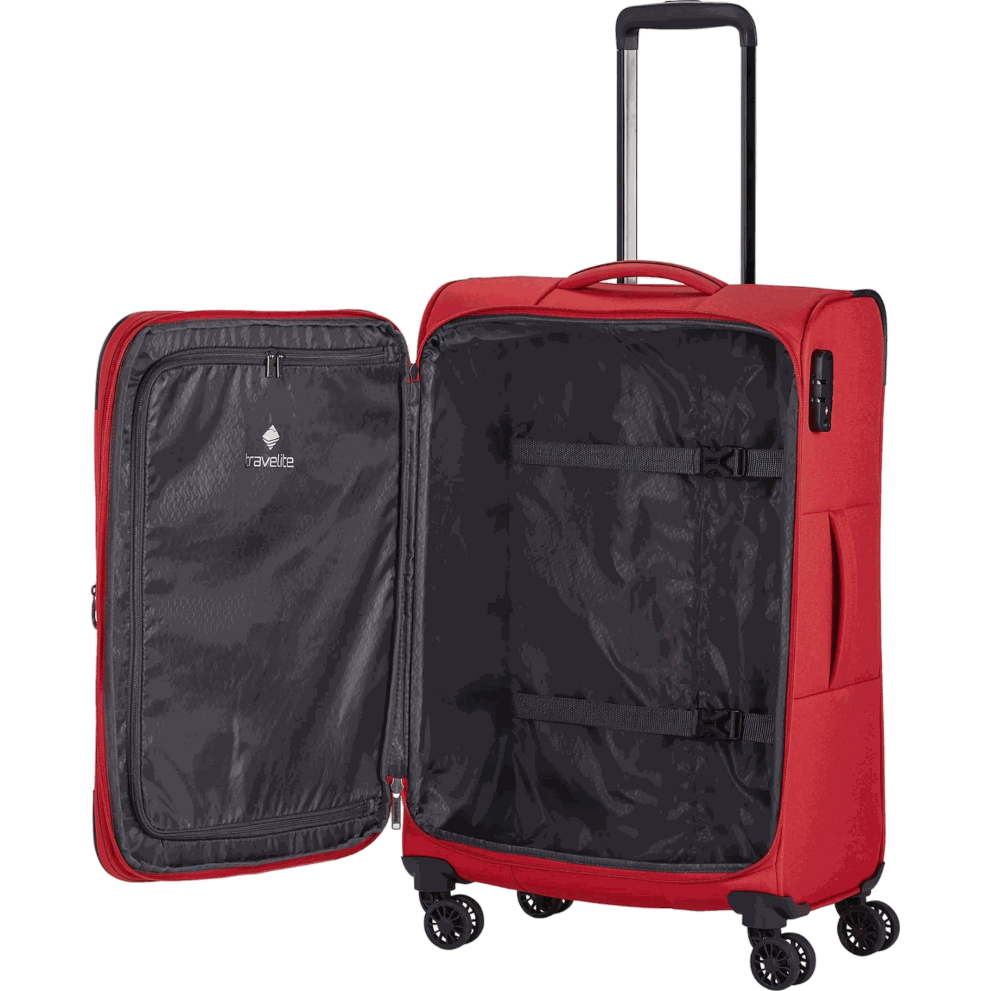 Travelite Chios 4-Rollen Trolley M 67 cm -Rot KOFFER-PLUS.COM