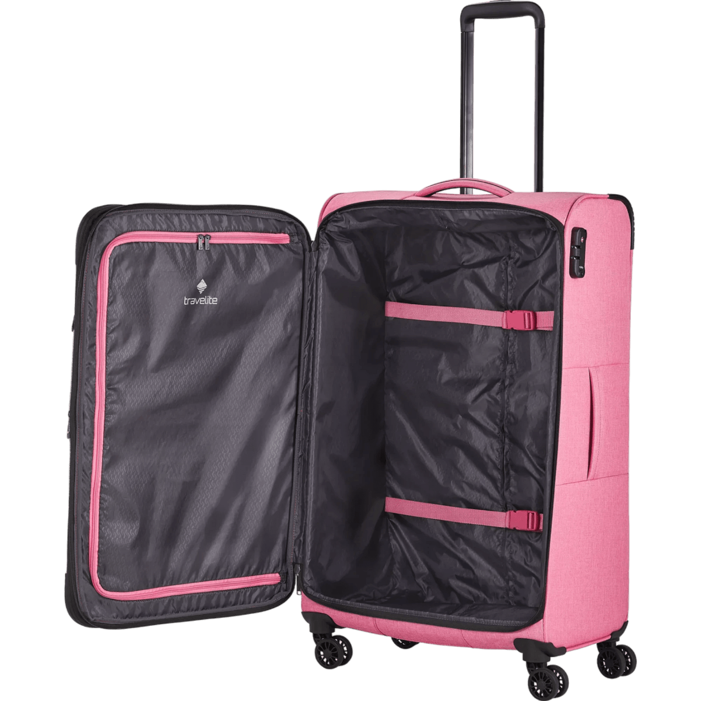 Travelite Adria 4-Rollen Trolley 78 cm -Rosa KOFFER-PLUS.COM