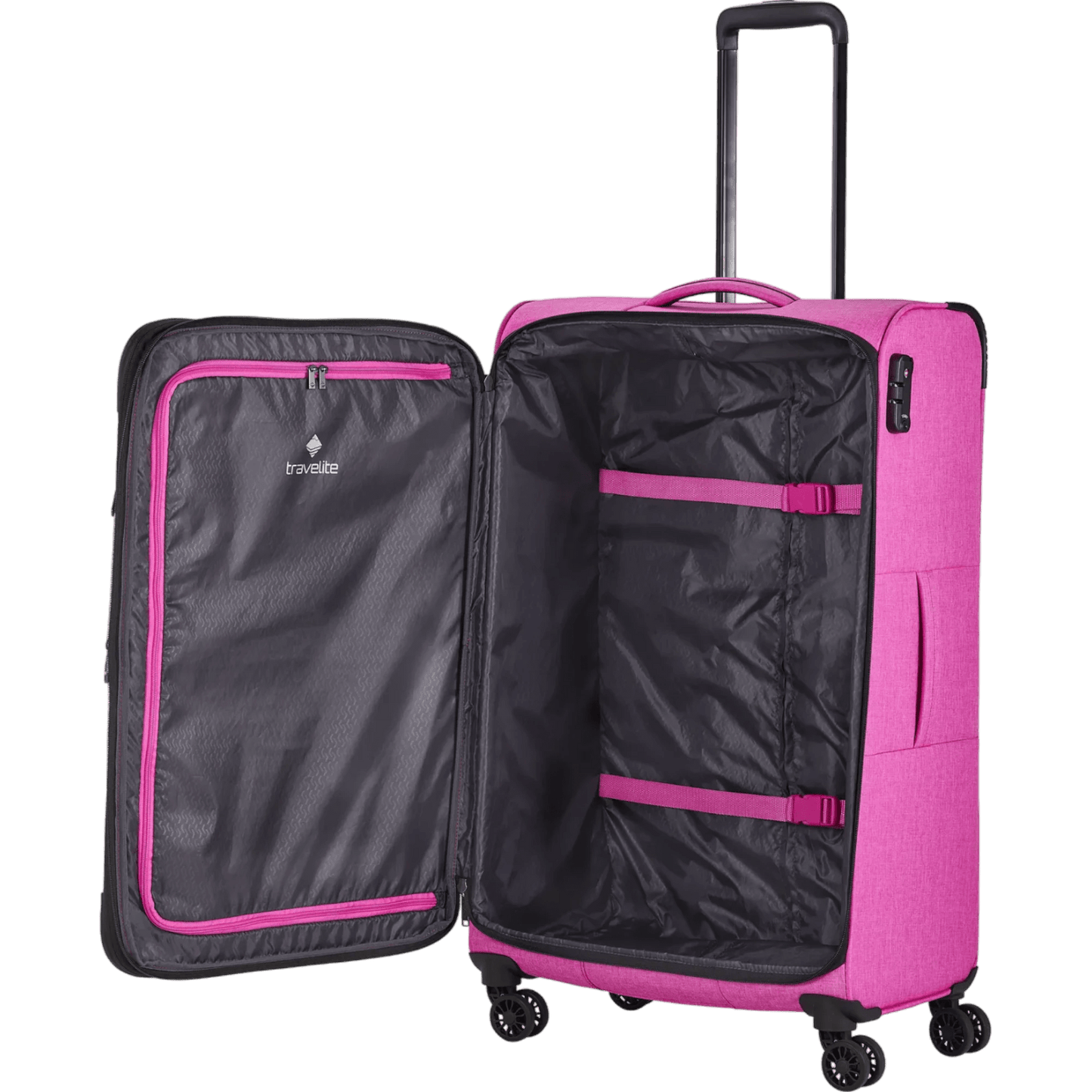 Travelite Adria 4-Rollen Trolley 78 cm -Pink KOFFER-PLUS.COM