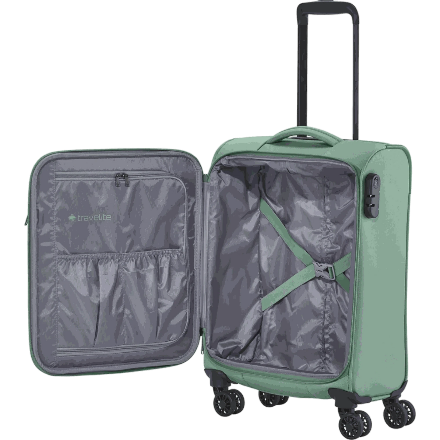 Travelite Croatia 4-Rollen-Kabinentrolley S 55 cm -Mint KOFFER-PLUS.COM