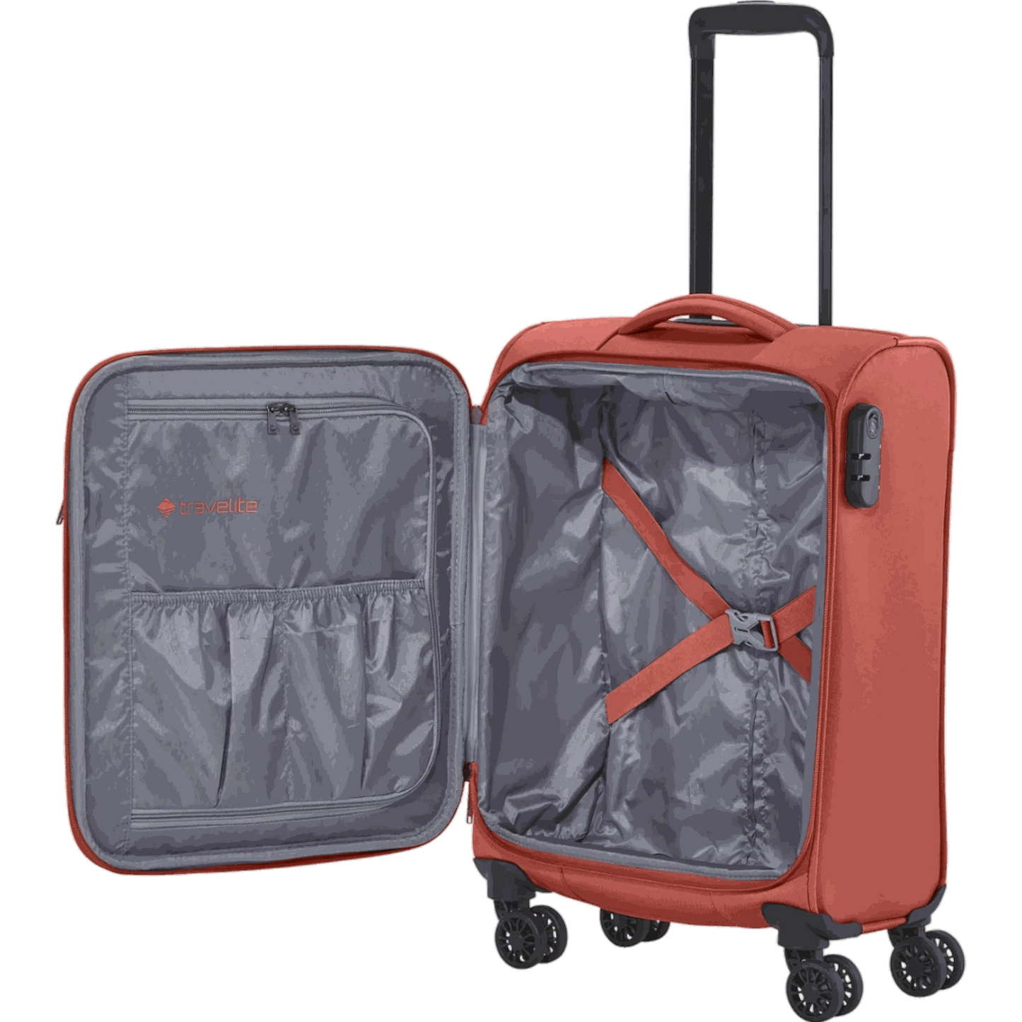 Travelite Croatia 4-Rollen-Kabinentrolley S 55 cm -Koralle KOFFER-PLUS.COM