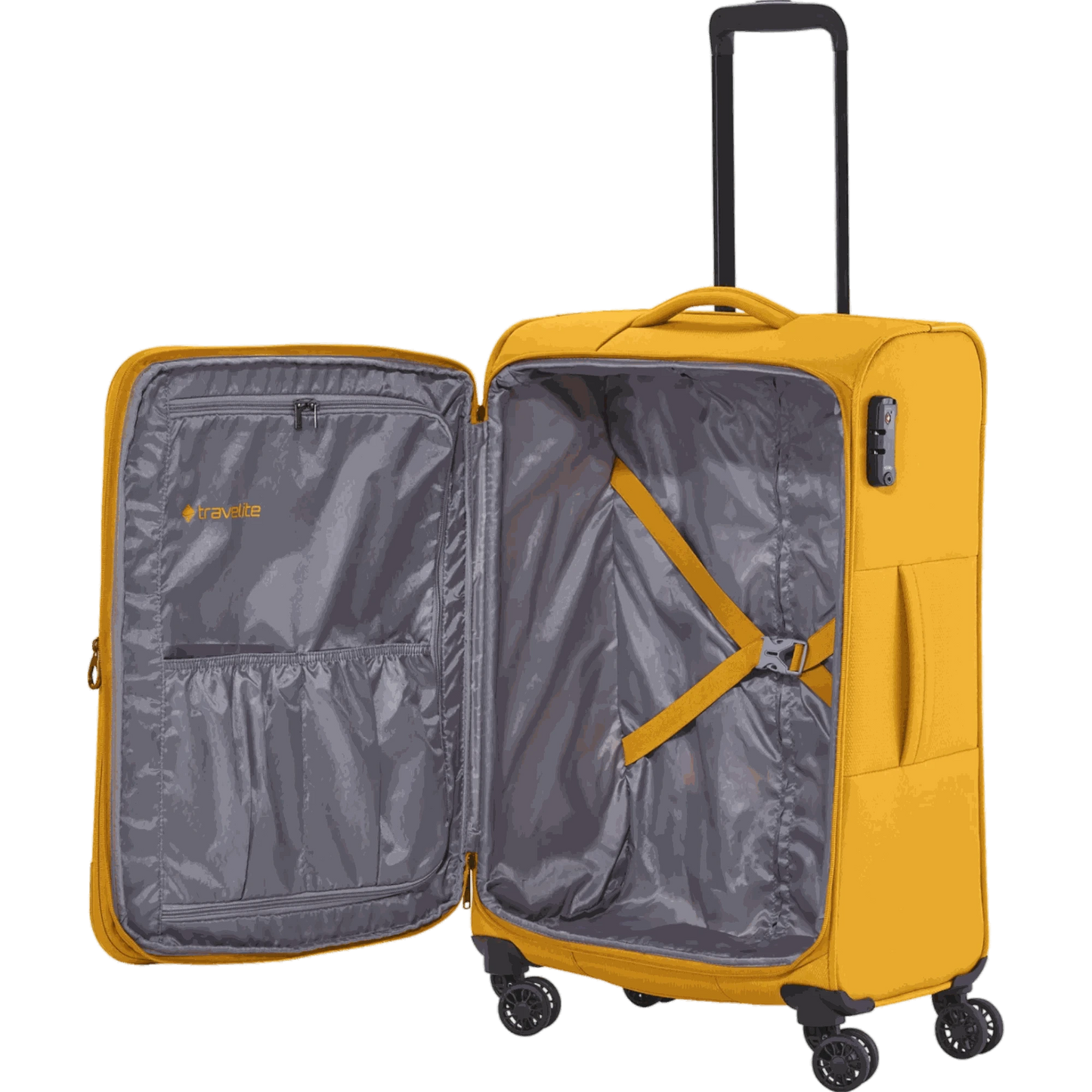 Travelite Croatia 4-Rollen-Trolley M 67 cm -Curry KOFFER-PLUS.COM